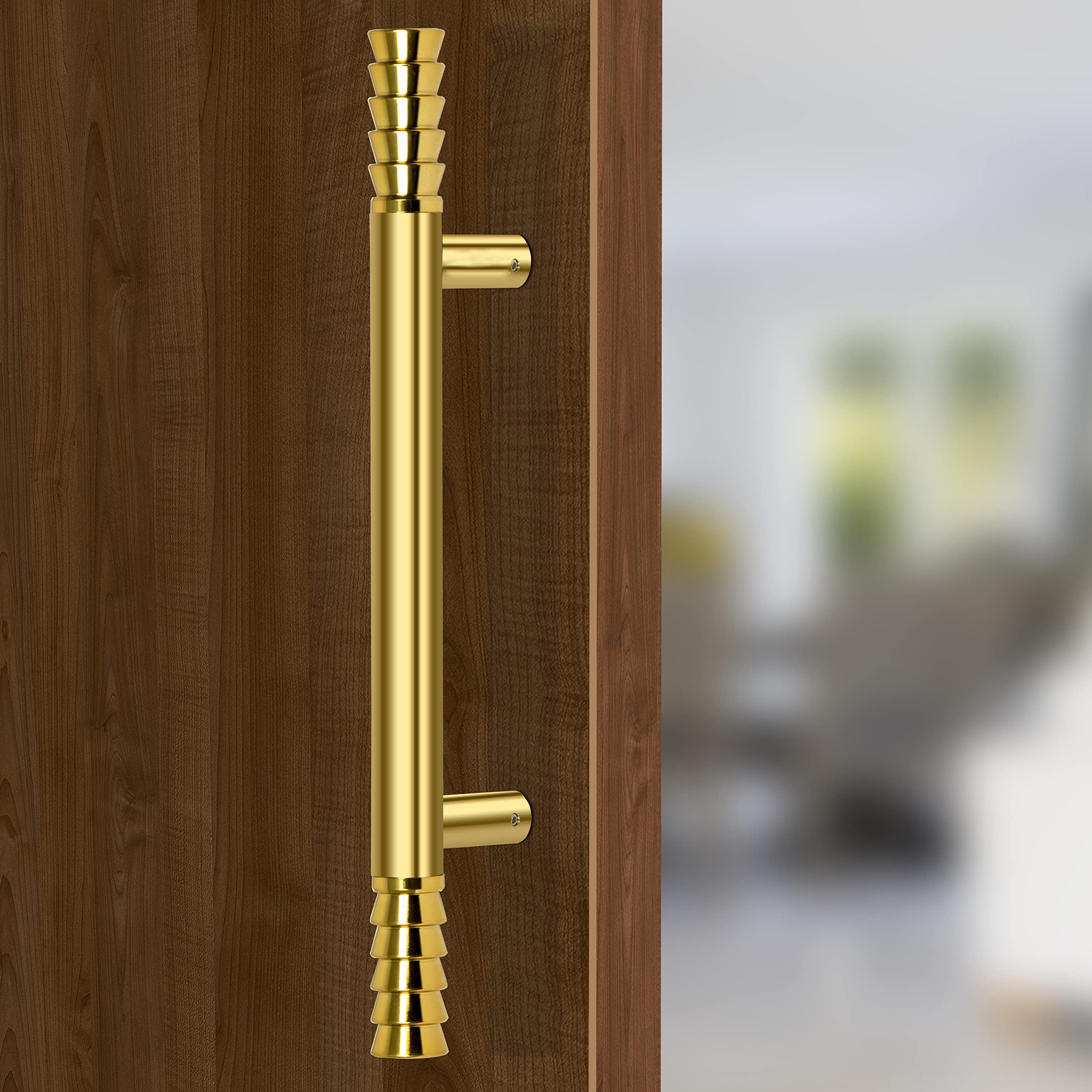 Plantex Heavy-Duty Golden Lotus 14 Inch Main Door Handle for Home/Glass & Wooden Door/Pull-Push Handle for Home/3 Years Warranty Pack of 1 (Gold) - Image 7