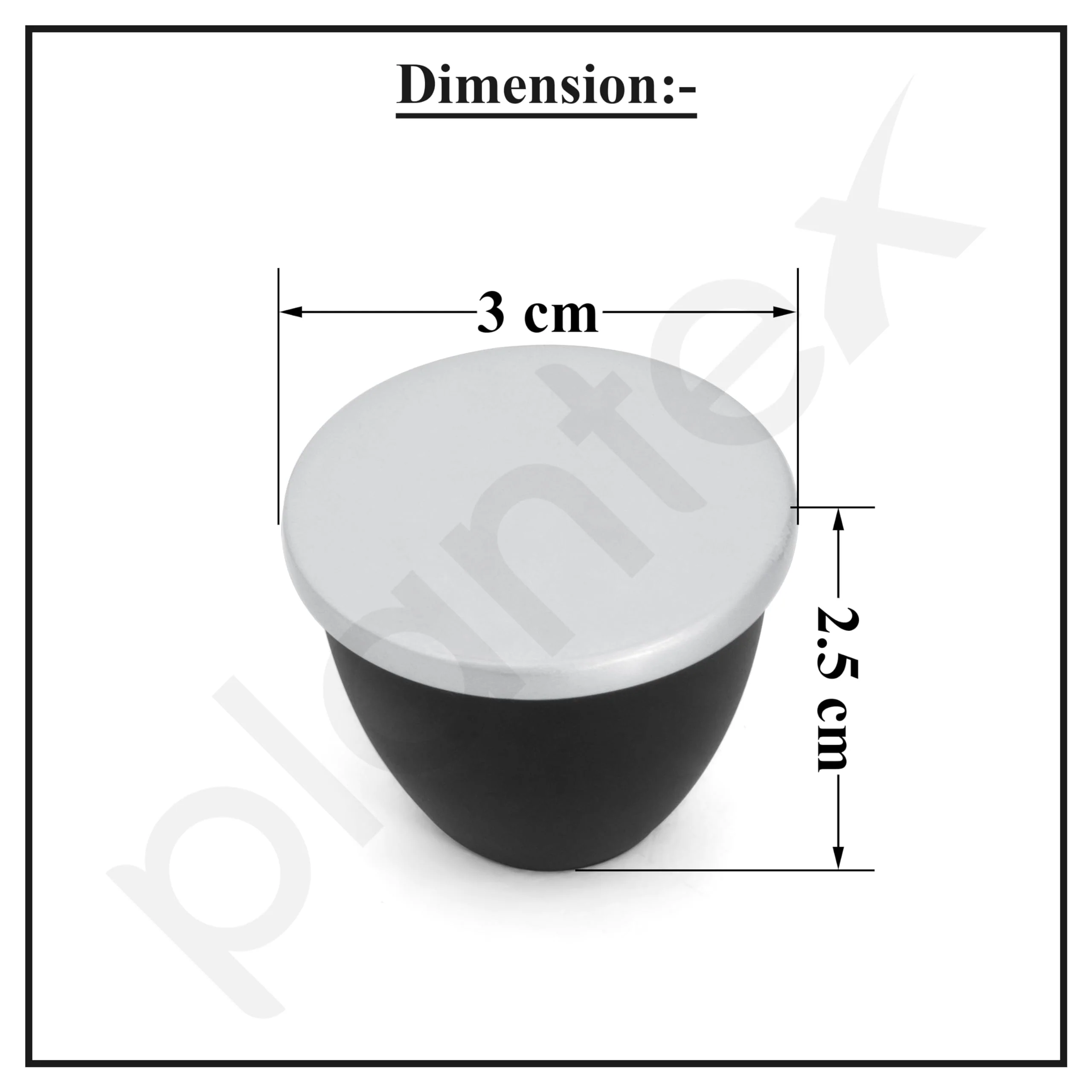 Plantex Heavy Duty Knob for Drawer/Cabinet/Pull and Push for Drawer Home/Office Pack of 1 (Black Nickel Matt) - Image 3
