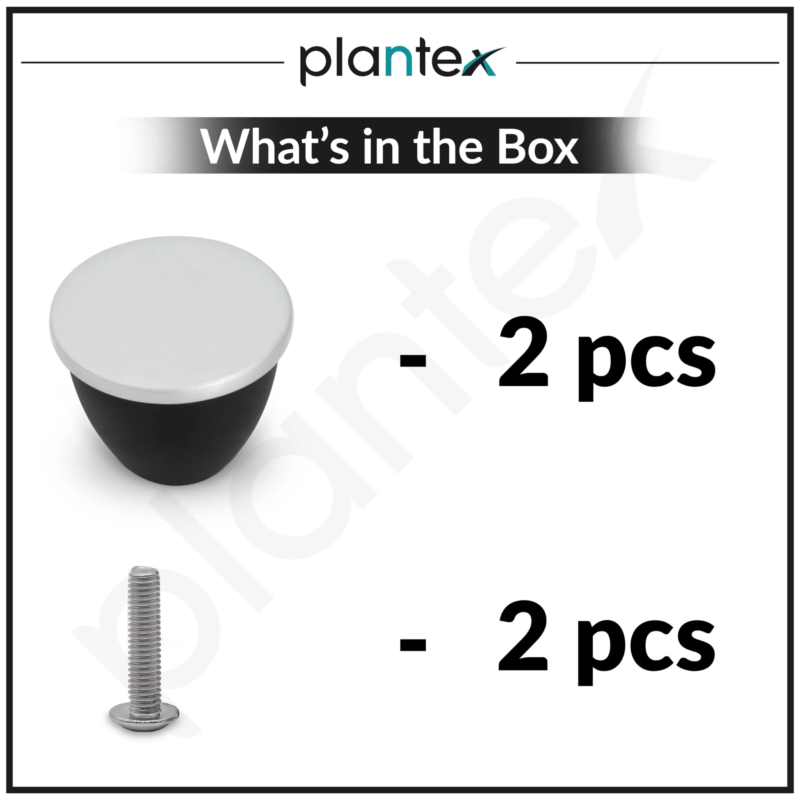 Plantex Heavy Duty Knob for Drawer/Cabinet/Pull and Push for Drawer Home/Office Pack of 2 (Black Nickel Matt) - Image 5