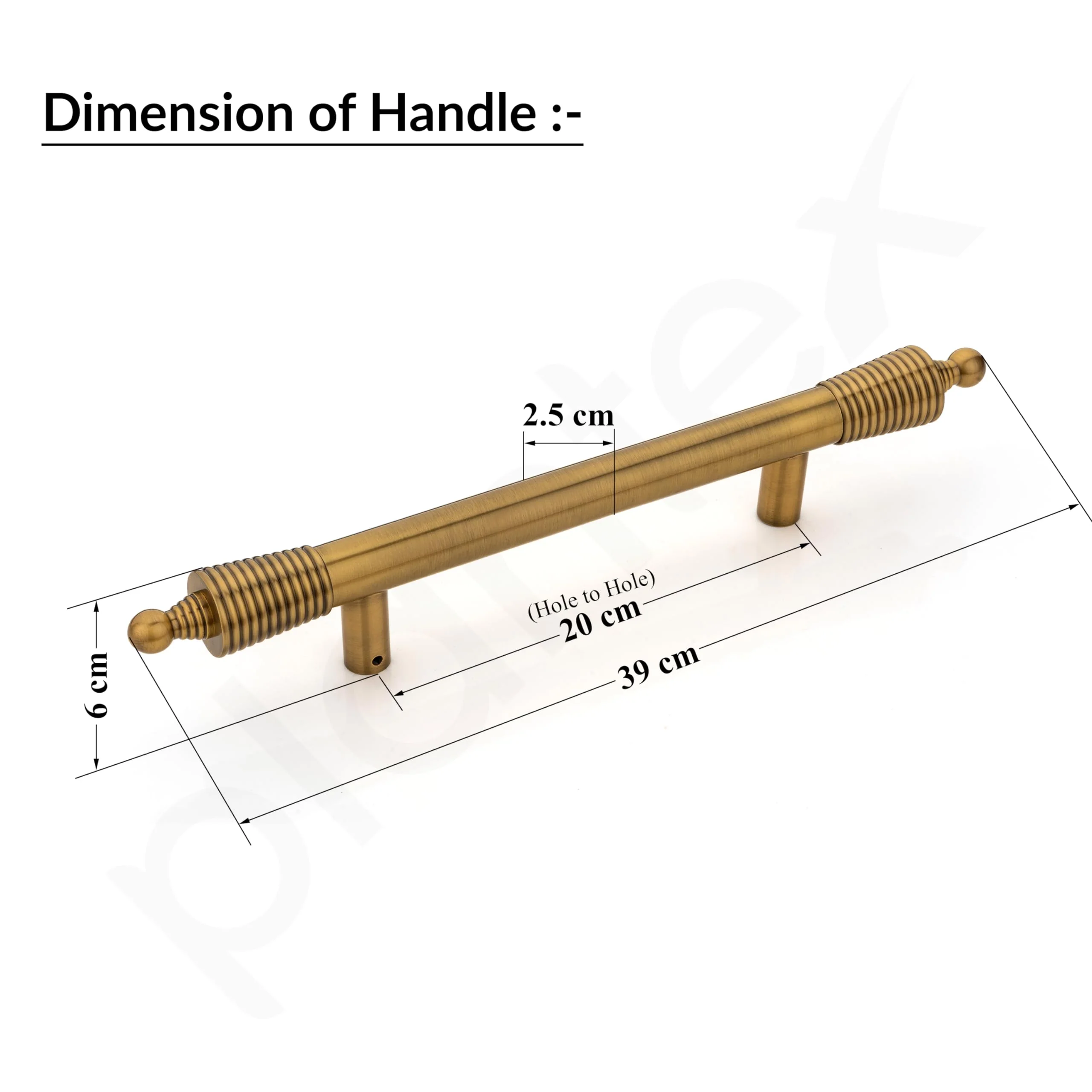 Plantex Heavy Duty Main Door Handle - 14 Inch Pull-Push Handle for Glass & Wooden Doors - Pack of 1 (Brass Antique) - 3 Years Warranty - Image 2