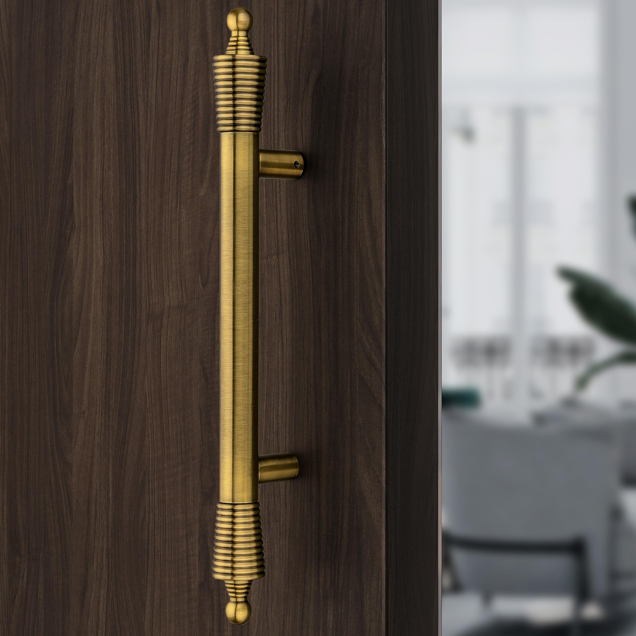 Plantex Heavy Duty Main Door Handle - 14 Inch Pull-Push Handle for Glass & Wooden Doors - Pack of 1 (Brass Antique) - 3 Years Warranty - Image 7