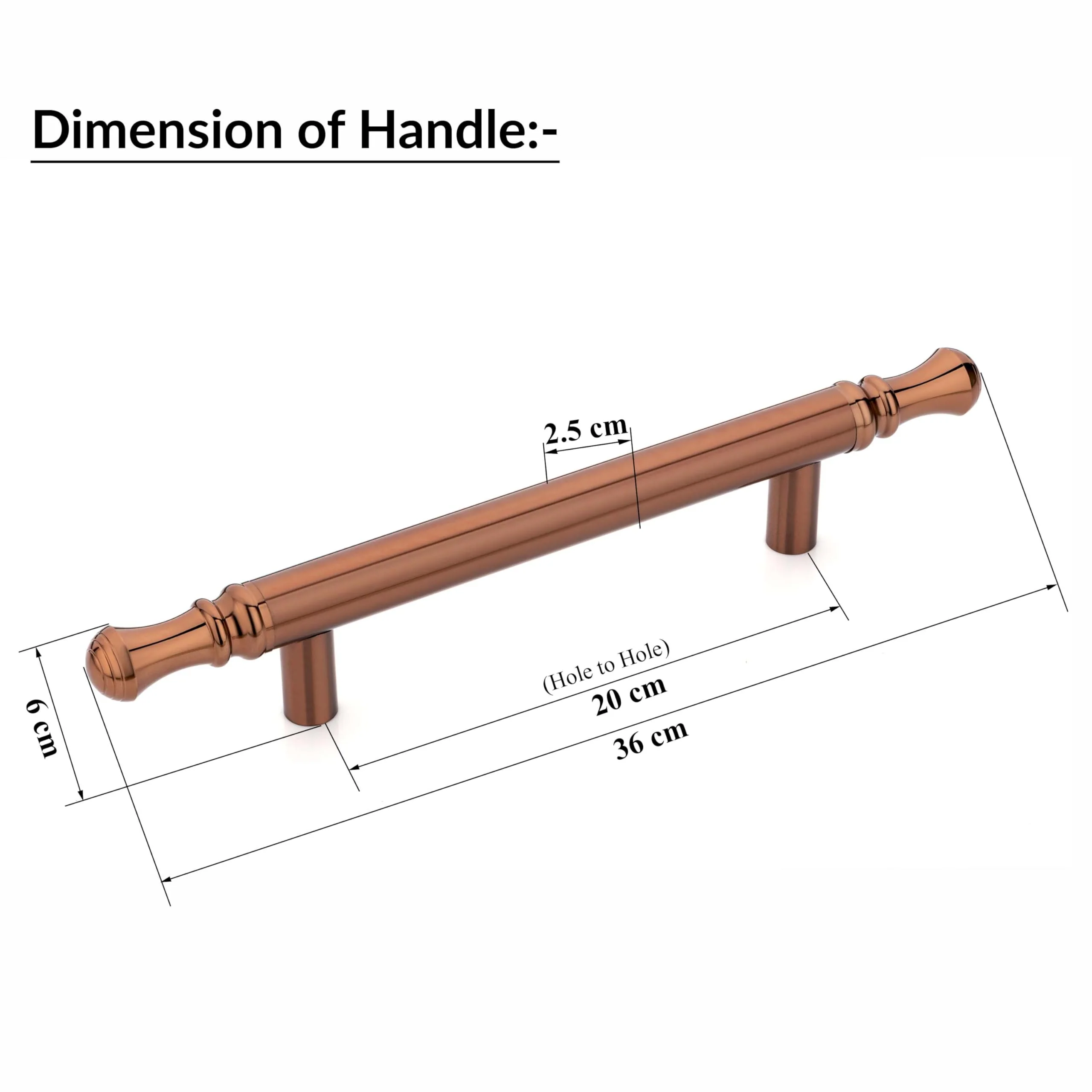 Plantex Heavy Duty Main Door Handle - 14 Inch Pull-Push Handle for Glass & Wooden Doors - Pack of 1 (PVD Rose Gold) - 3 Years Warranty - Image 2
