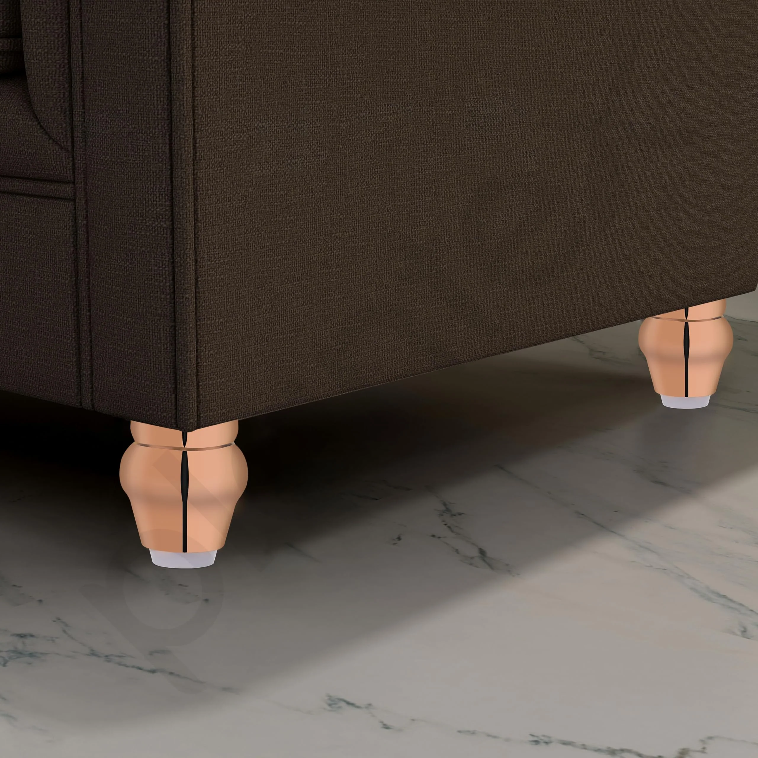 Plantex Heavy Duty Round 3 inch Spare Sofa Legs for Bed Furniture/Sofa Legs for Furniture Fitting/Table Legs/Sofa Leg Set of 2 pcs (Rose Gold) - Image 2