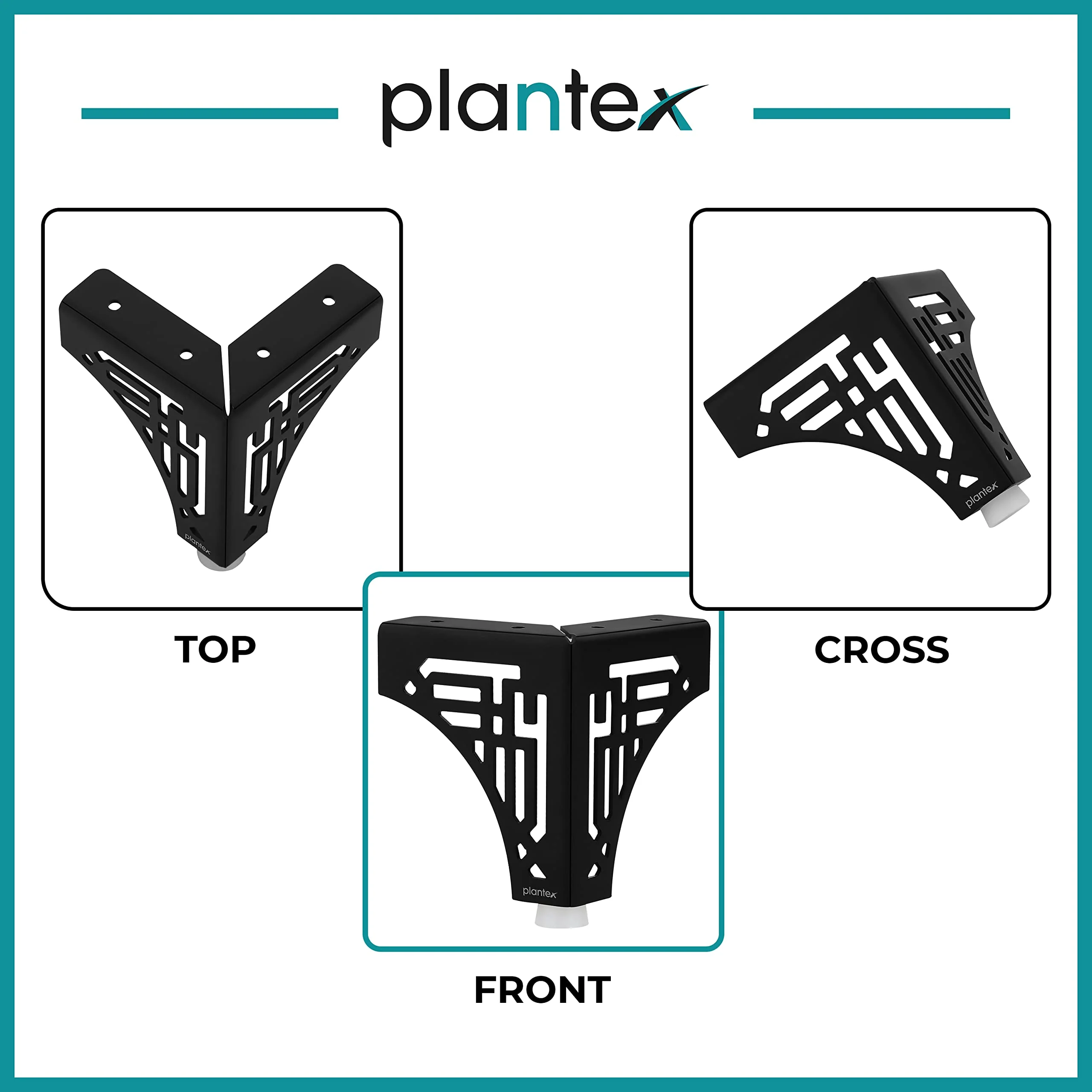 Plantex Heavy Duty Round 4 inch Spare Sofa Legs for Bed Furniture/Sofa Legs for Furniture Fitting/Table Legs/Sofa Leg Set of 2 pcs (Black) - Image 5