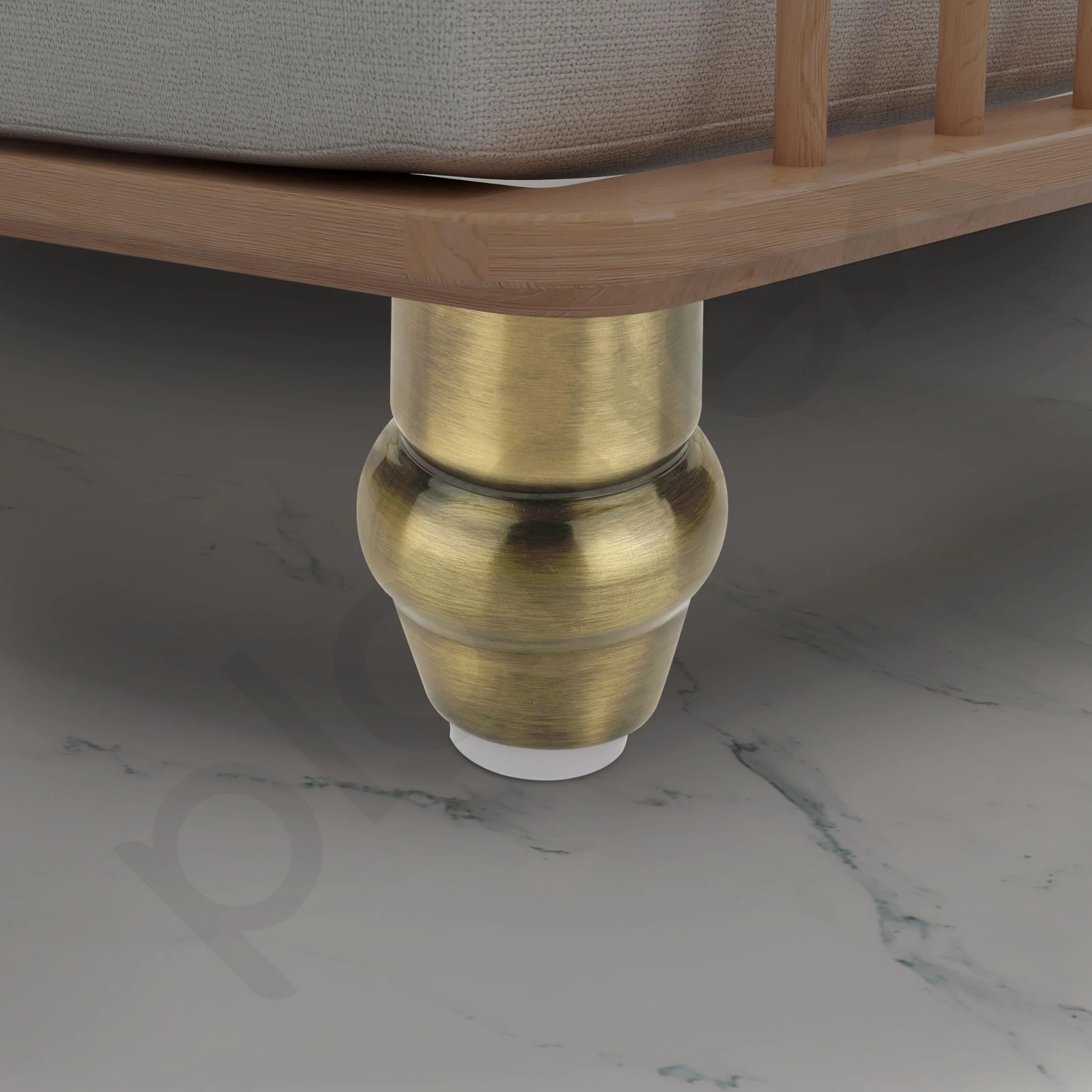 plantex Heavy Duty Round 4 inch Spare Sofa Legs for Bed Furniture/Sofa Legs for Furniture Fitting/Table Legs/Sofa Leg Set of 2 pcs (Brass Antique Finish) - Image 6