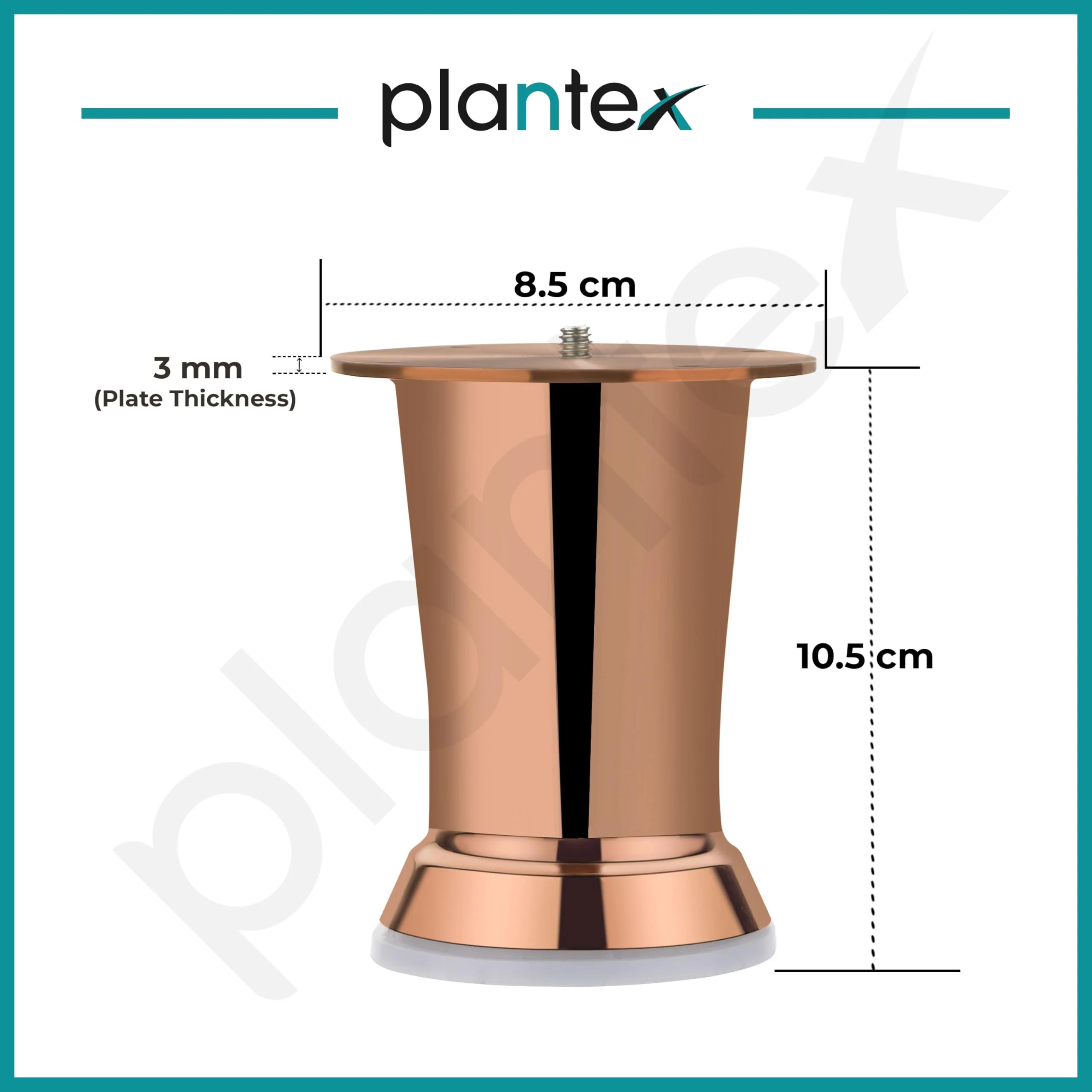 plantex Heavy Duty Stainless Steel 4 inch Sofa Leg/Bed Furniture Leg Pair for Home/Furniture Sofa Legs for Table/Sofa Support Legs/Sofa Furniture Leg (Brass Antique) Set of 10 Pcs - Image 3