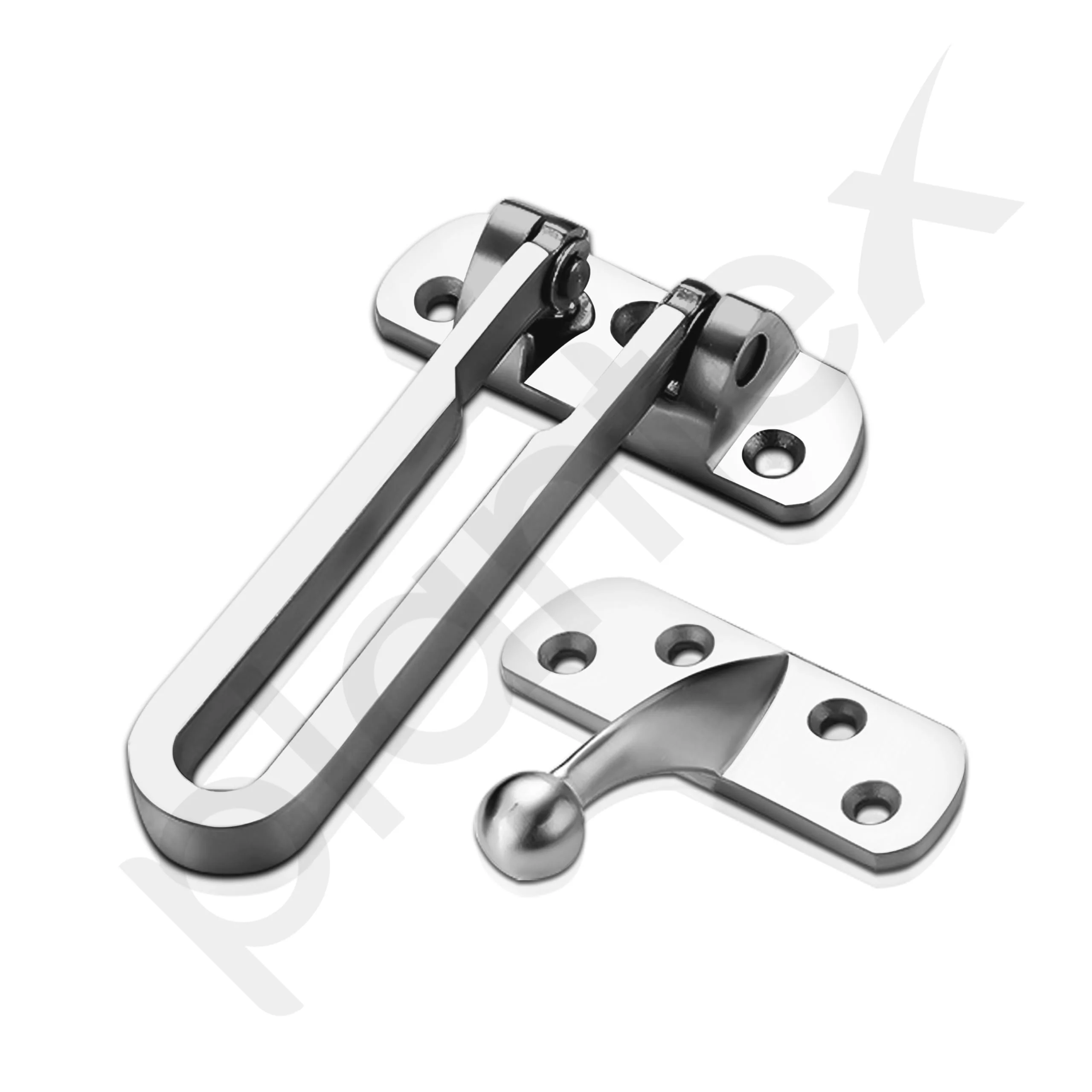 Plantex Heavy Duty Swing Bar Lock/Door Safety Guard with High Security Auxiliary Lock for Home/Office/Hotel โ (SH-42, Silver, Chrome Finish) - Image 6
