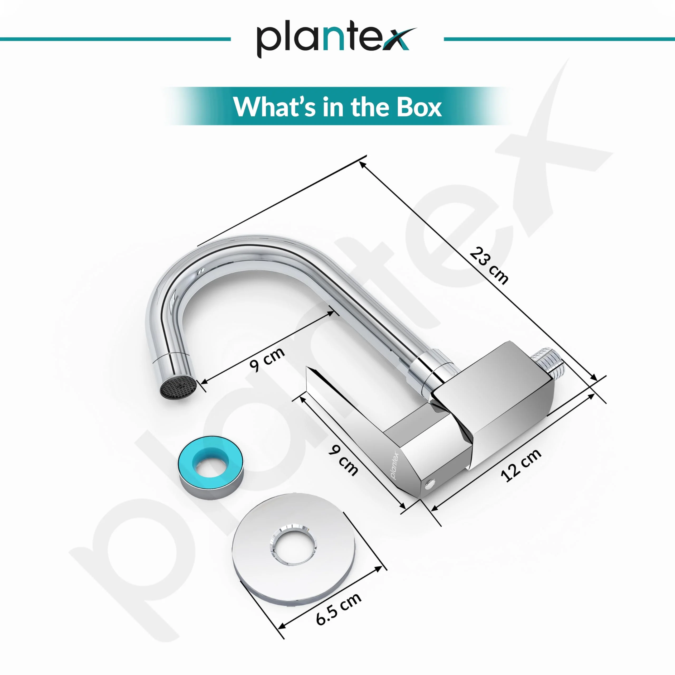 Plantex Kitchen Sink Tap with Water Saving Nozzel/Wall Mount Sink Tap for Kitchen Basin with 360ยฐ Swivel Spout (Celesiya-1247) - Image 3