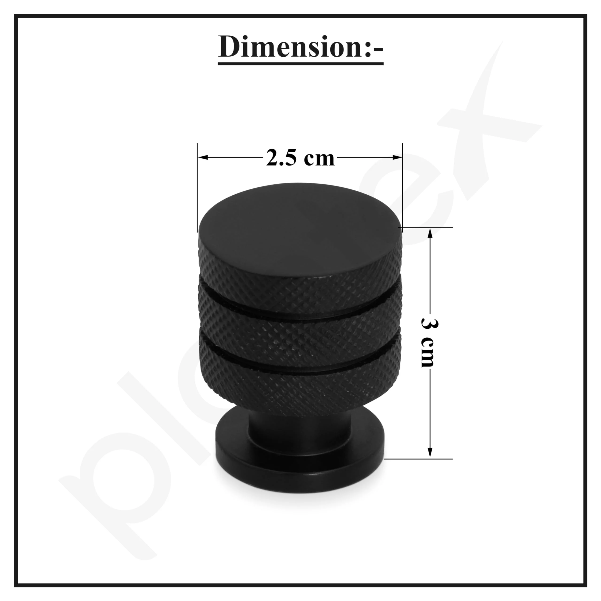 Plantex Knobs for Drawer/Cabinet Knobs/Drawer knobs Handle/Pull-Push Knobs for Home/Office Drawers - Pack of 1 (Black) - Image 3
