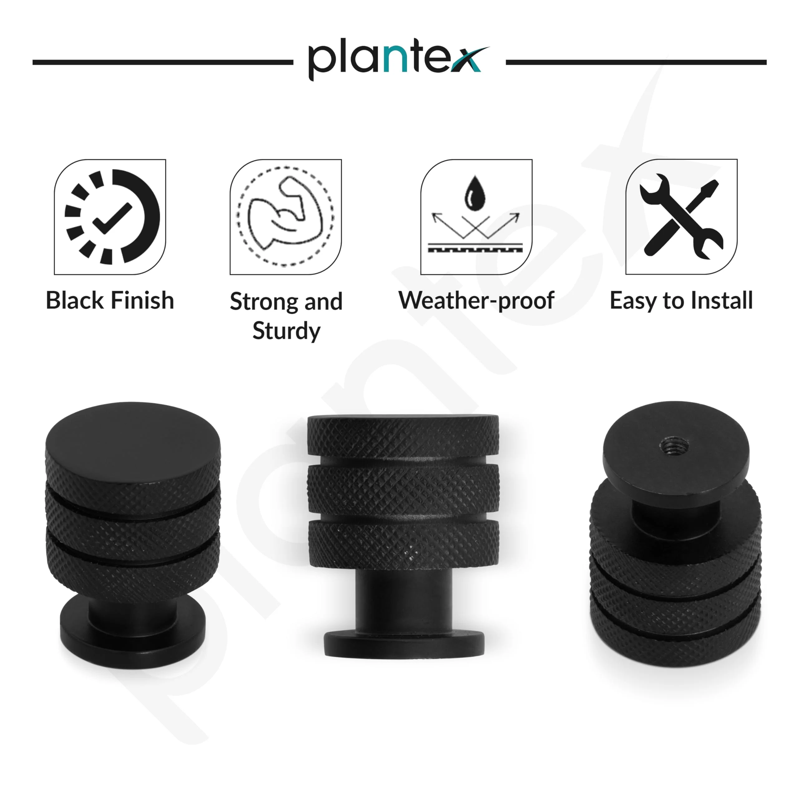 Plantex Knobs for Drawer/Cabinet Knobs/Drawer knobs Handle/Pull-Push Knobs for Home/Office Drawers - Pack of 1 (Black) - Image 4