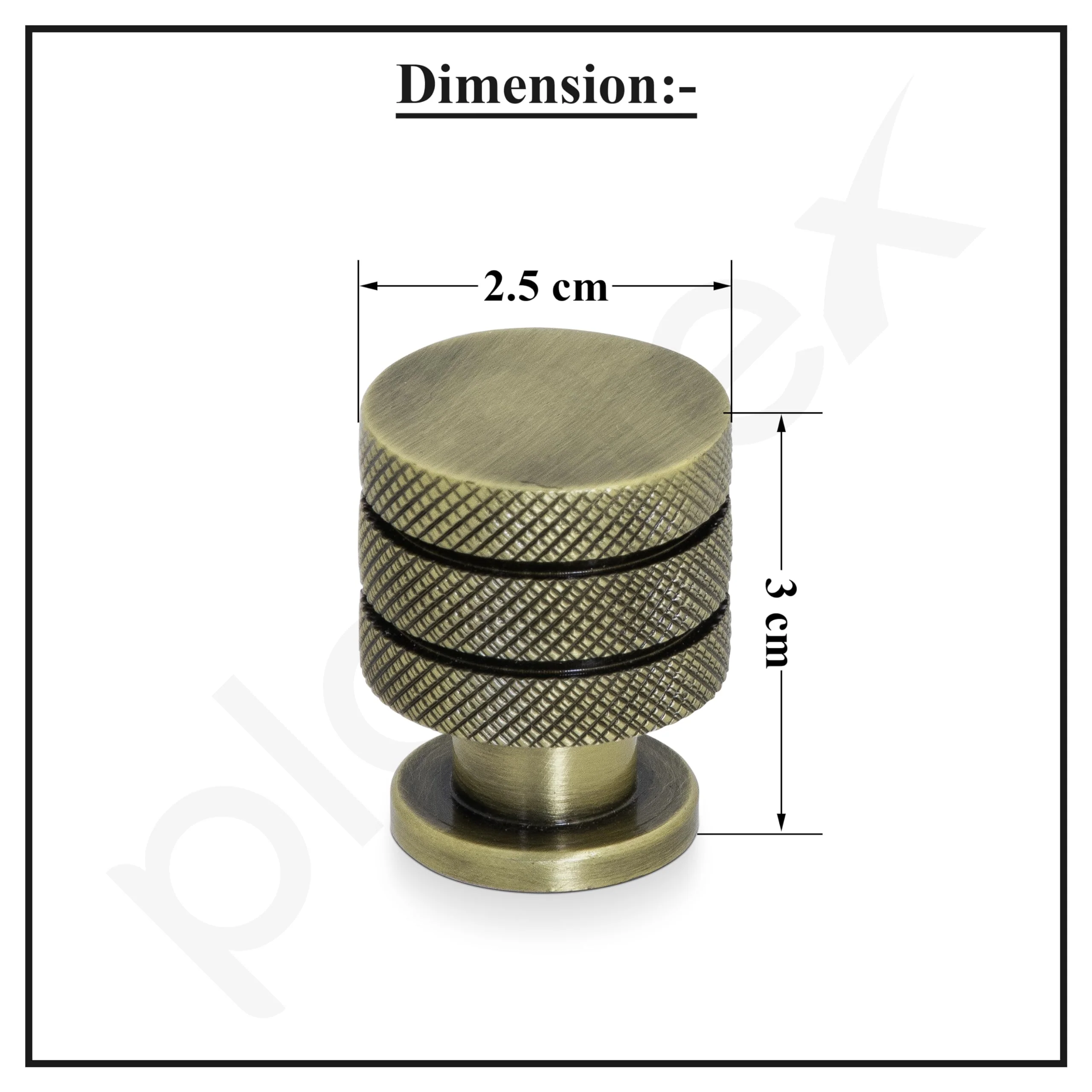 Plantex Knobs for Drawer/Drawer Knobs/Cabinet Knobs/Drawer knobs Handle/Pull-Push Knobs for Home/Office Drawers - Pack of 1 (Brass Antique) - Image 3