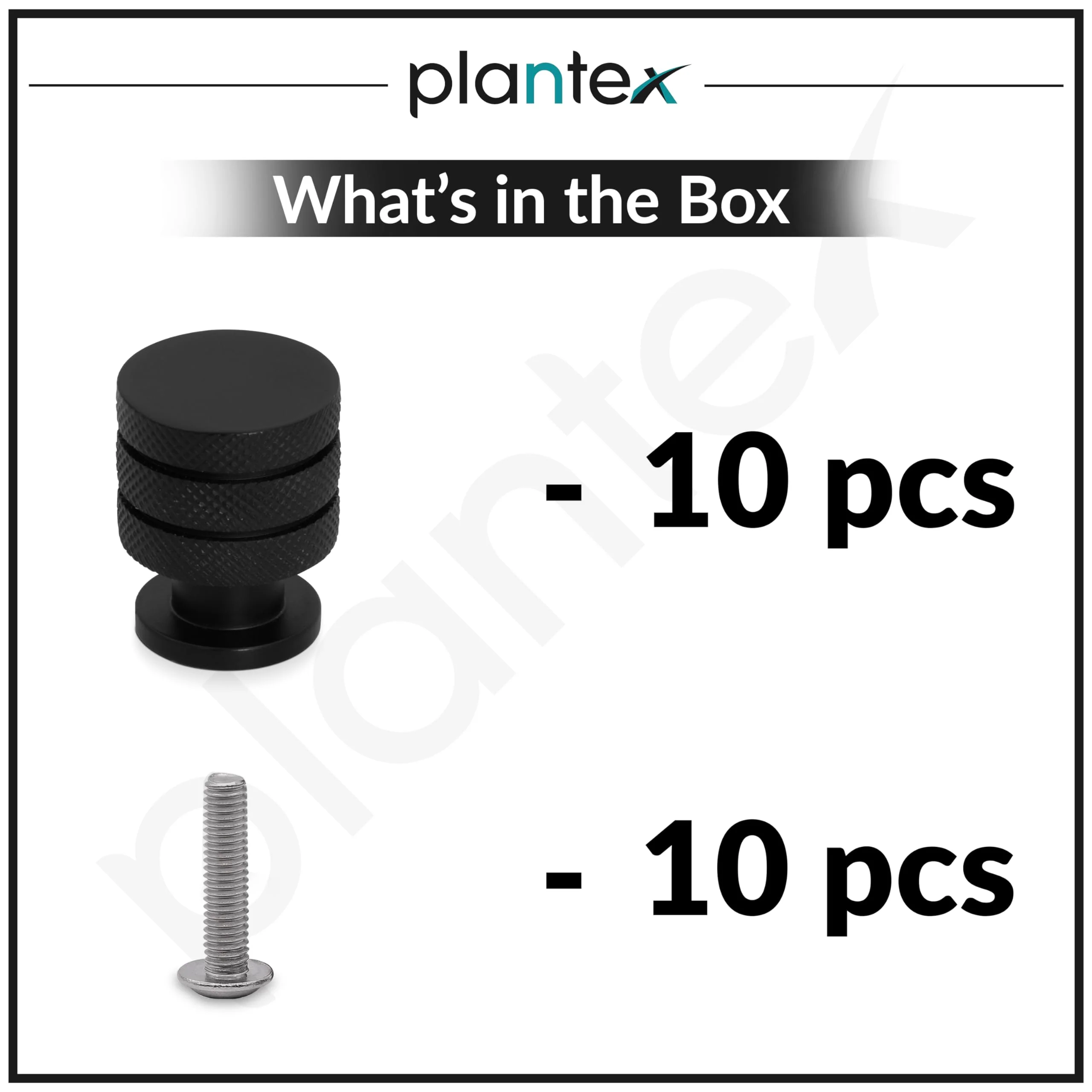 Plantex Knobs for Drawer/Drawer Knobs/Cabinet Knobs/Drawer knobs Handle/Pull-Push Knobs for Home/Office Drawers - Pack of 10 (Black) - Image 5