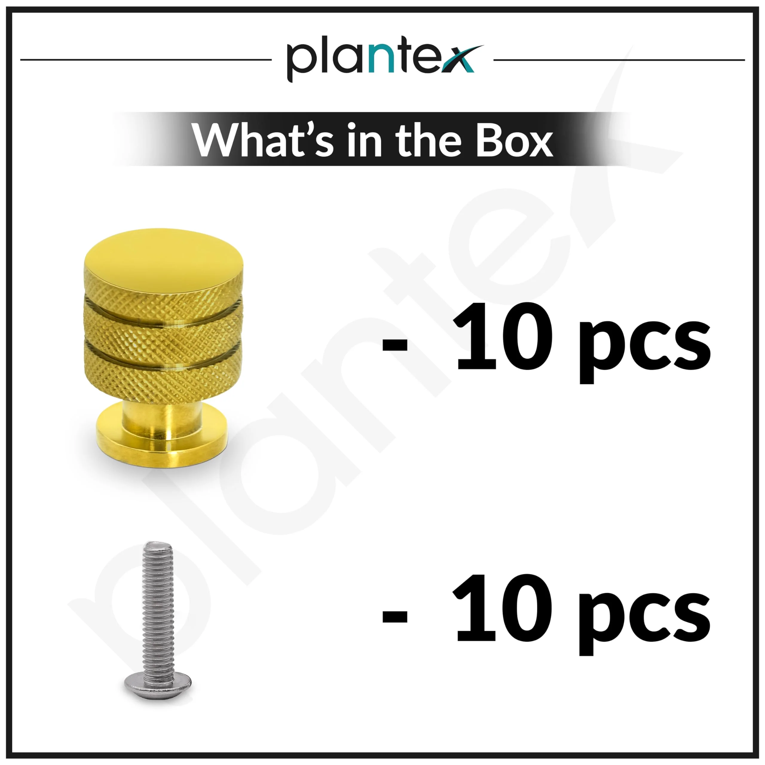 Plantex Knobs for Drawer/Drawer Knobs/Cabinet Knobs/Drawer knobs Handle/Pull-Push Knobs for Home/Office Drawers - Pack of 10 (Gold) - Image 5
