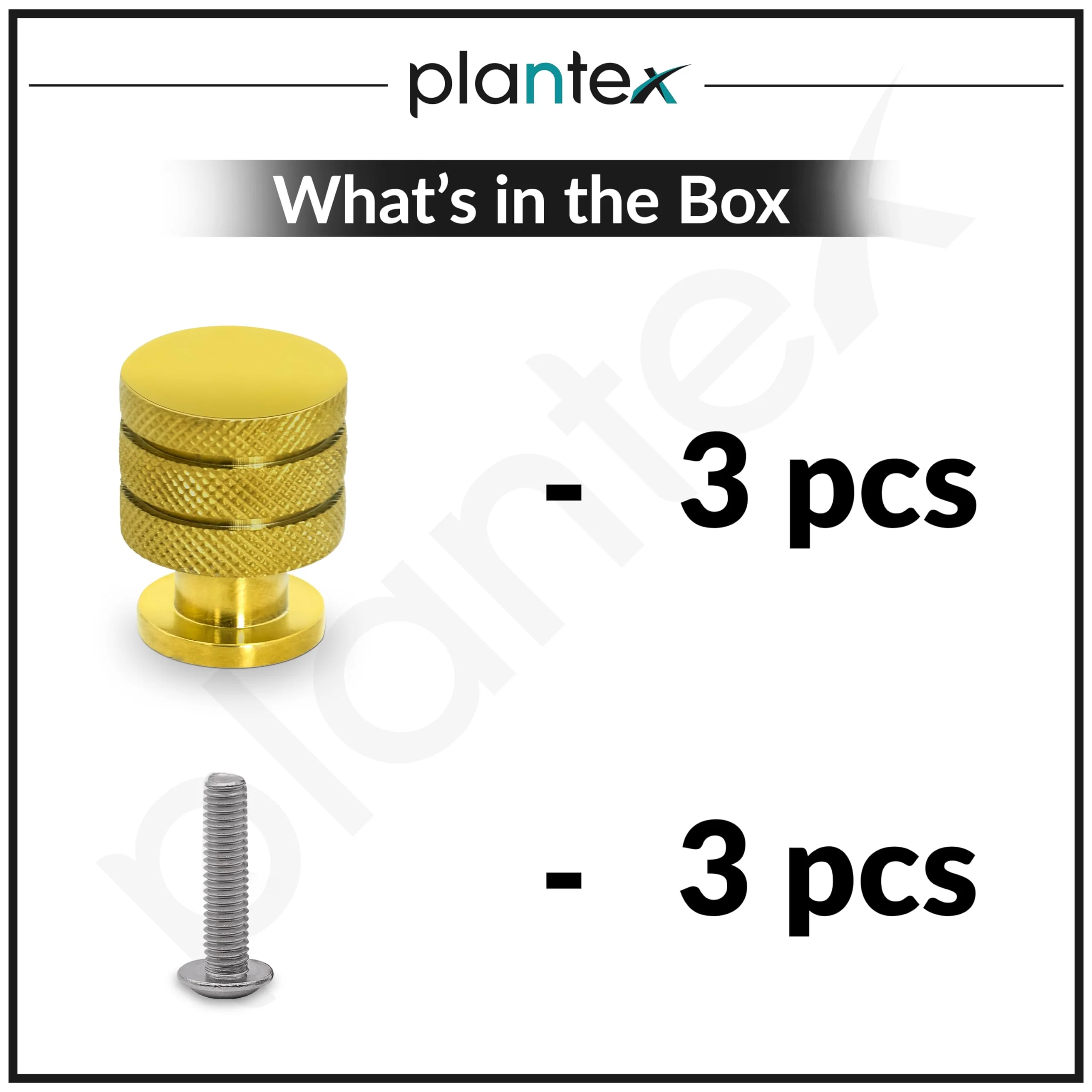 Plantex Knobs for Drawer/Drawer Knobs/Cabinet Knobs/Drawer knobs Handle/Pull-Push Knobs for Home/Office Drawers - Pack of 3 (Gold) - Image 5