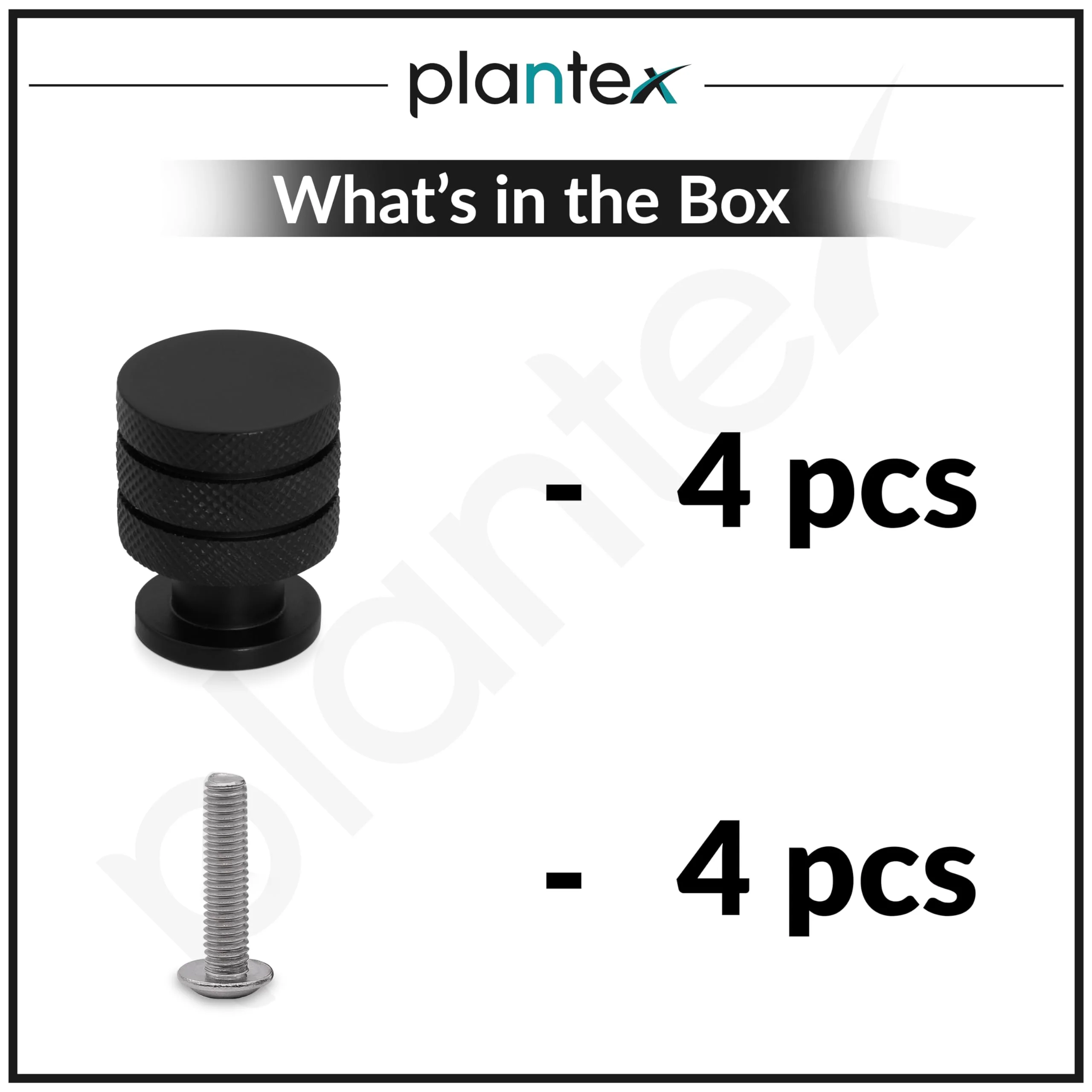 Plantex Knobs for Drawer/Drawer Knobs/Cabinet Knobs/Drawer knobs Handle/Pull-Push Knobs for Home/Office Drawers - Pack of 4 (Black) - Image 5