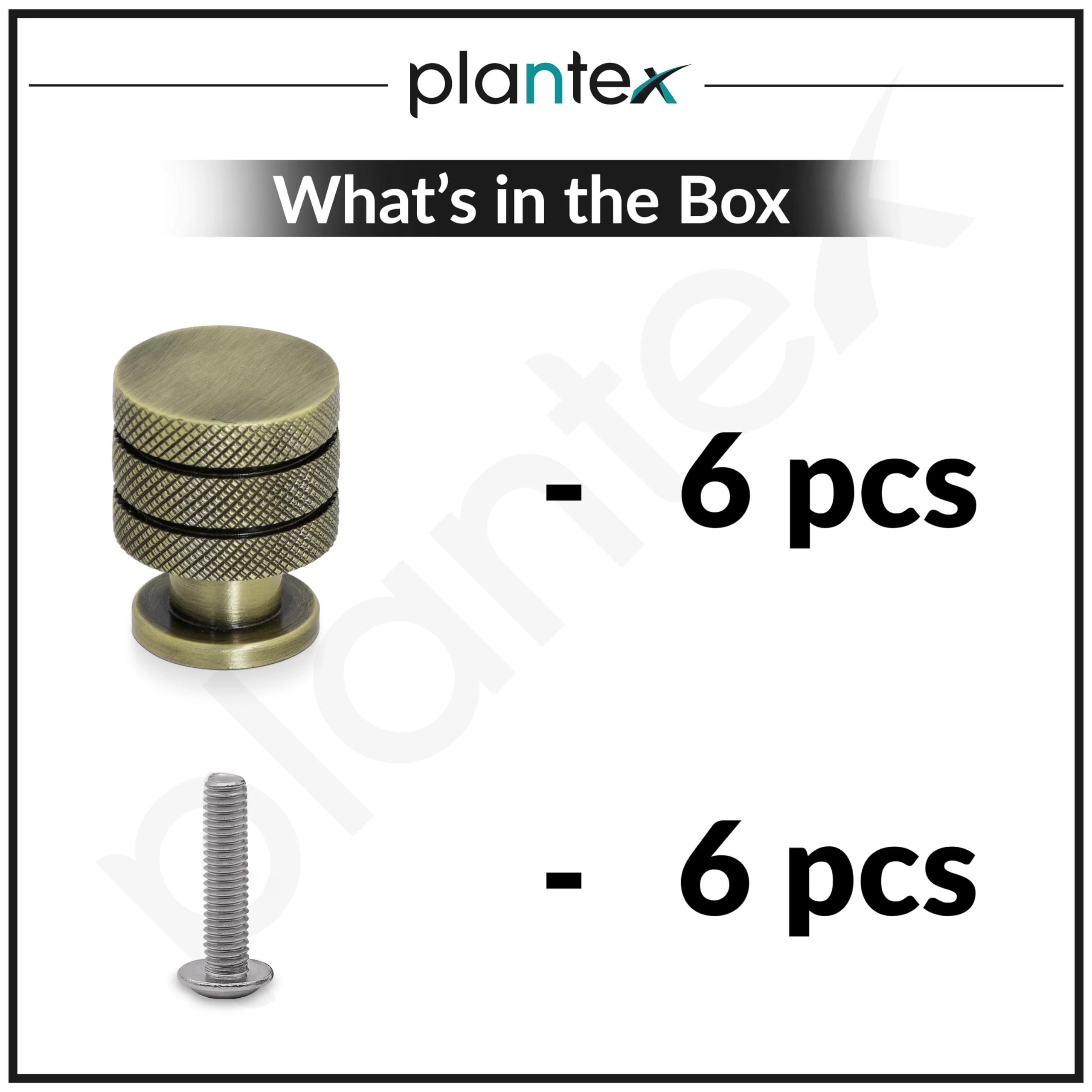 Plantex Knobs for Drawer/Drawer Knobs/Cabinet Knobs/Drawer knobs Handle/Pull-Push Knobs for Home/Office Drawers - Pack of 6 (Brass Antique) - Image 5