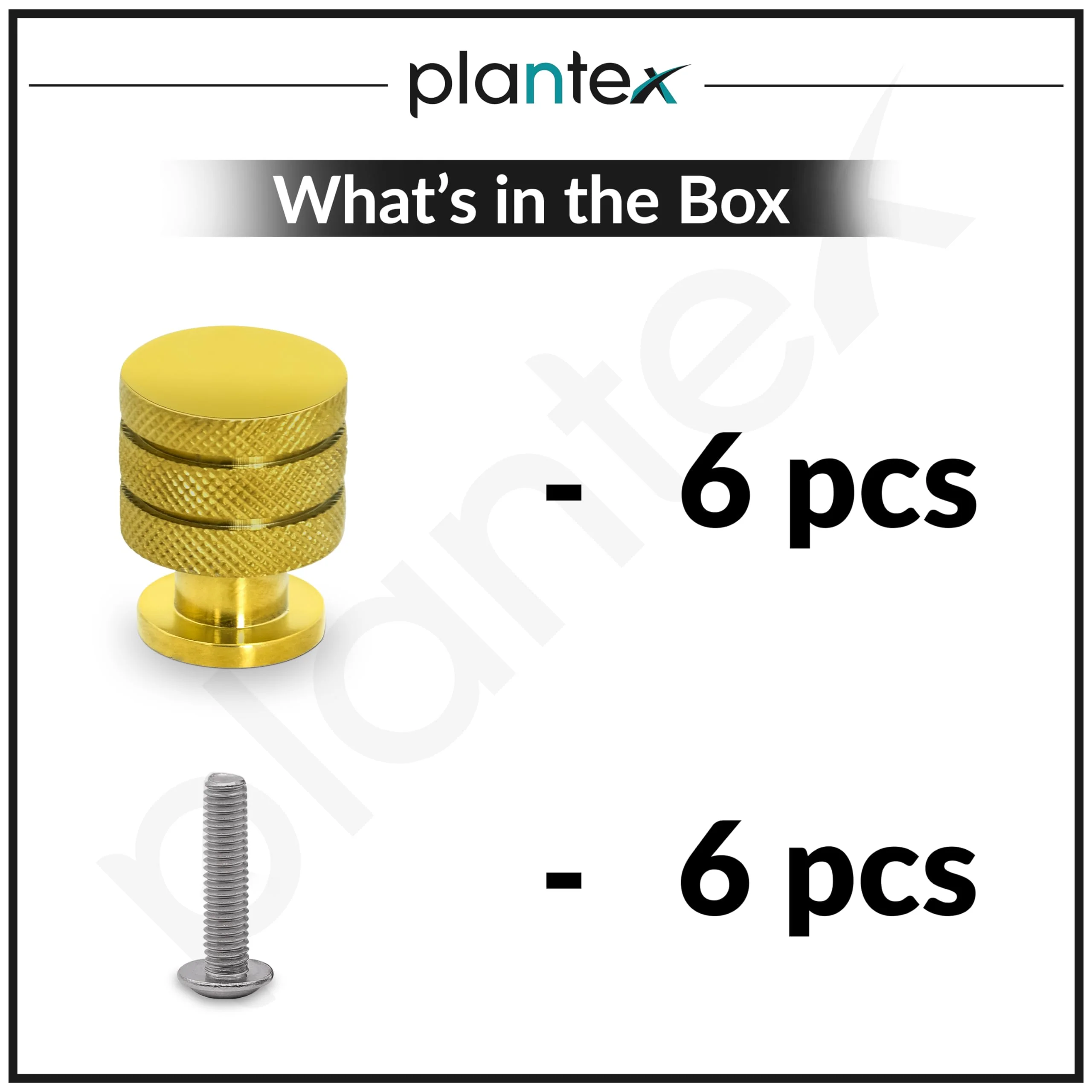 Plantex Knobs for Drawer/Drawer Knobs/Cabinet Knobs/Drawer knobs Handle/Pull-Push Knobs for Home/Office Drawers - Pack of 6 (Gold) - Image 5