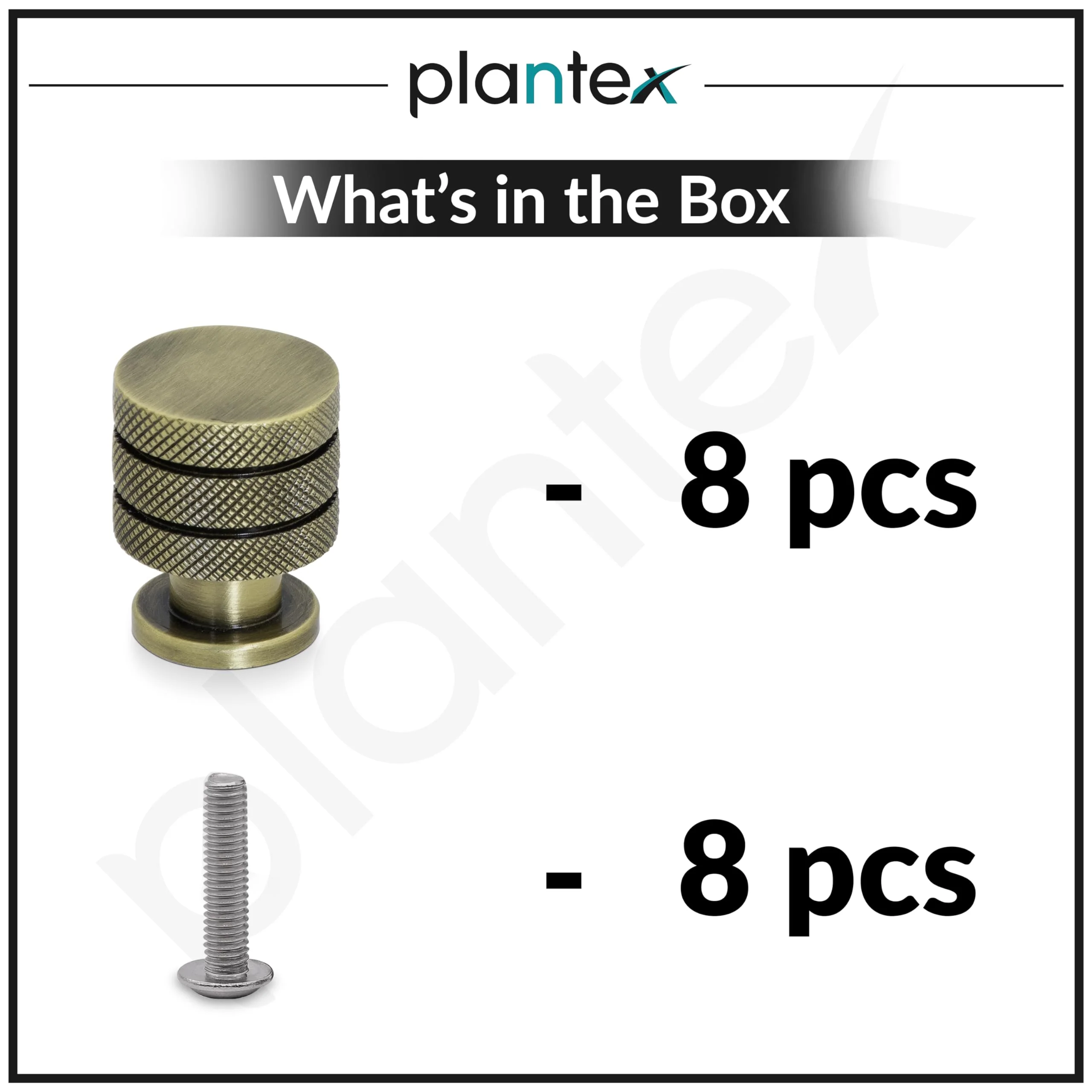 Plantex Knobs for Drawer/Drawer Knobs/Cabinet Knobs/Drawer knobs Handle/Pull-Push Knobs for Home/Office Drawers - Pack of 8 (Brass Antique) - Image 5