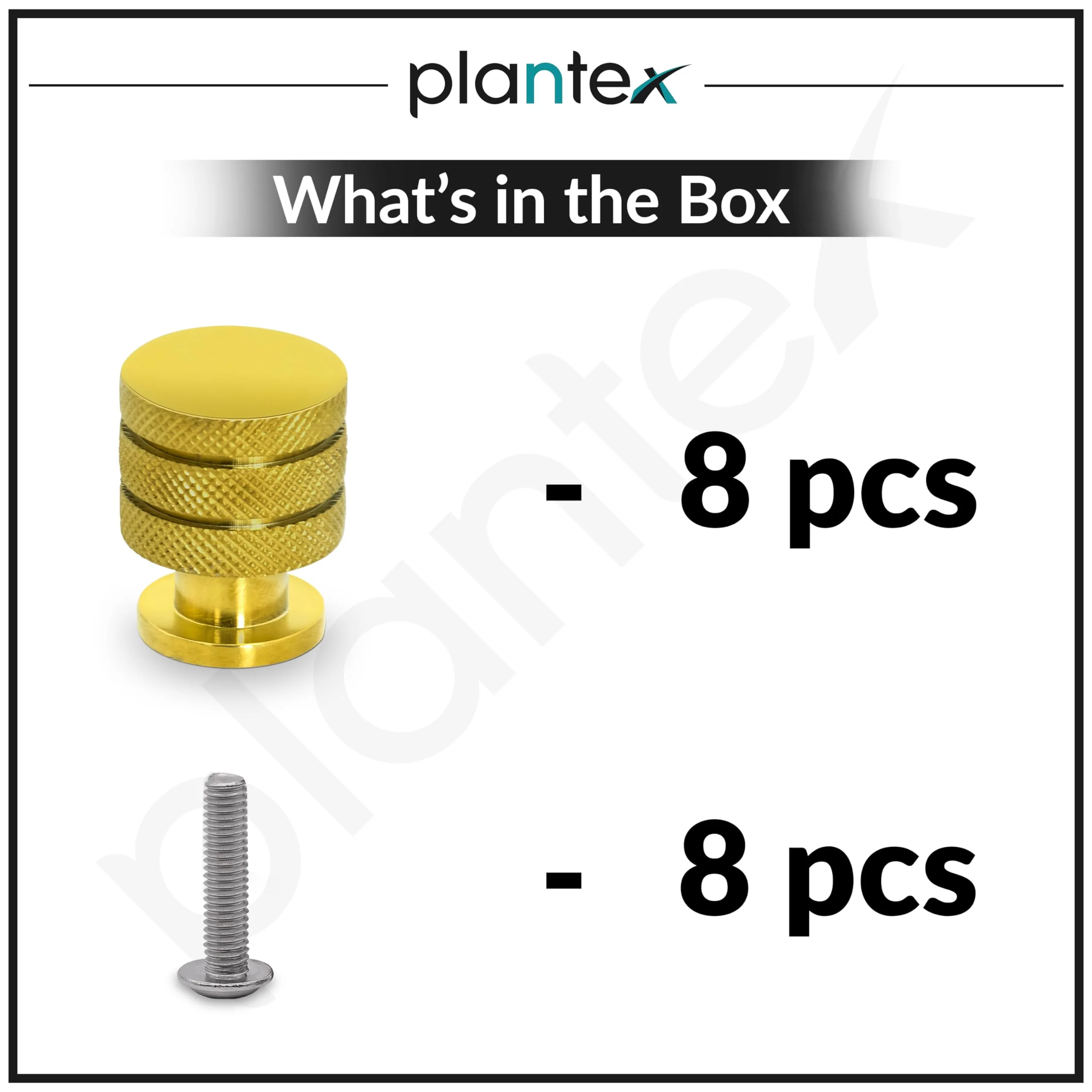 Plantex Knobs for Drawer/Drawer Knobs/Cabinet Knobs/Drawer knobs Handle/Pull-Push Knobs for Home/Office Drawers - Pack of 8 (Gold) - Image 5