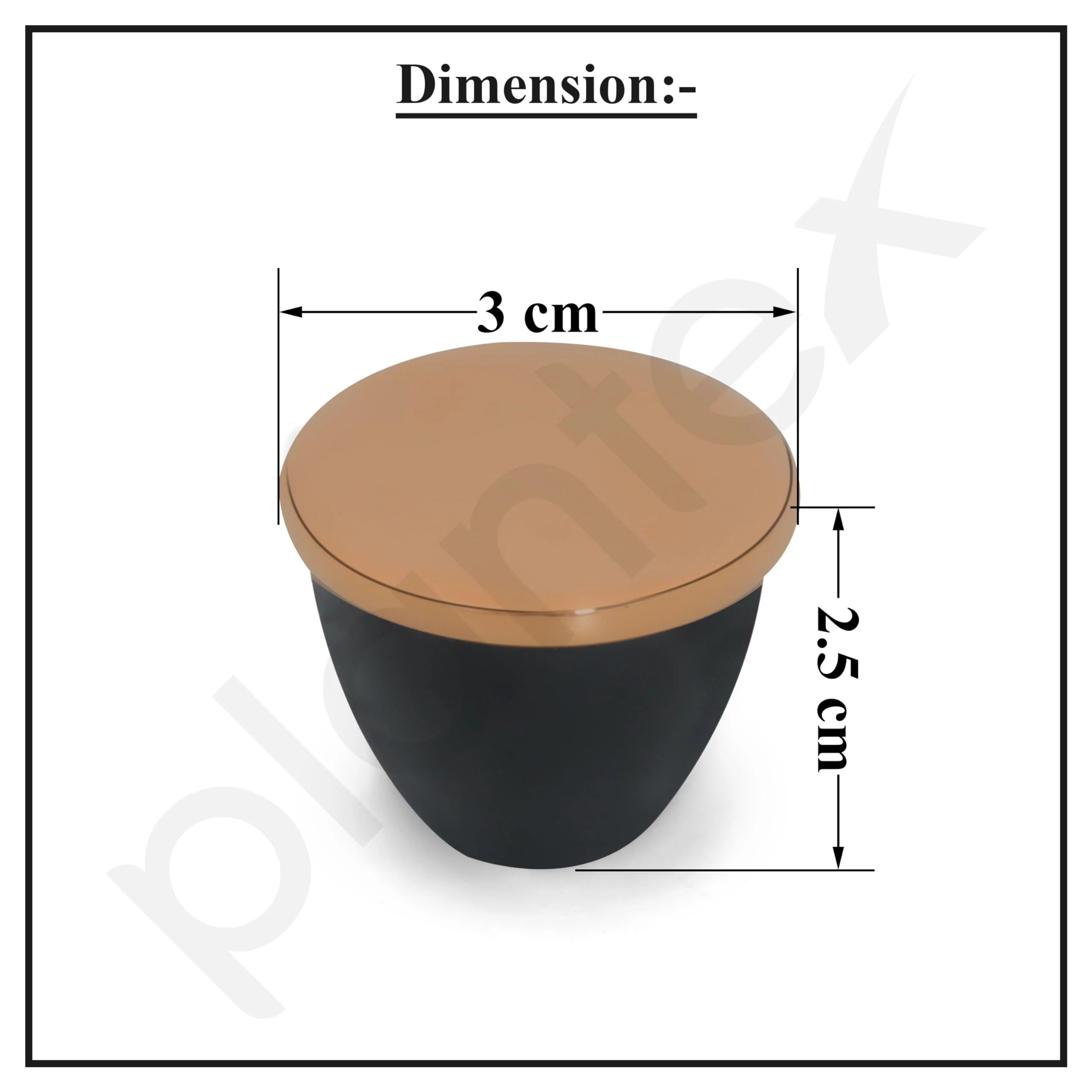 Plantex Knobs for Drawer/Drawer Knobs/Knobs for Cabinets/Pull-Push Knobs for Kitchen/Bedroom Drawer - Pack of 1 (Rose Gold & Black) - Image 3