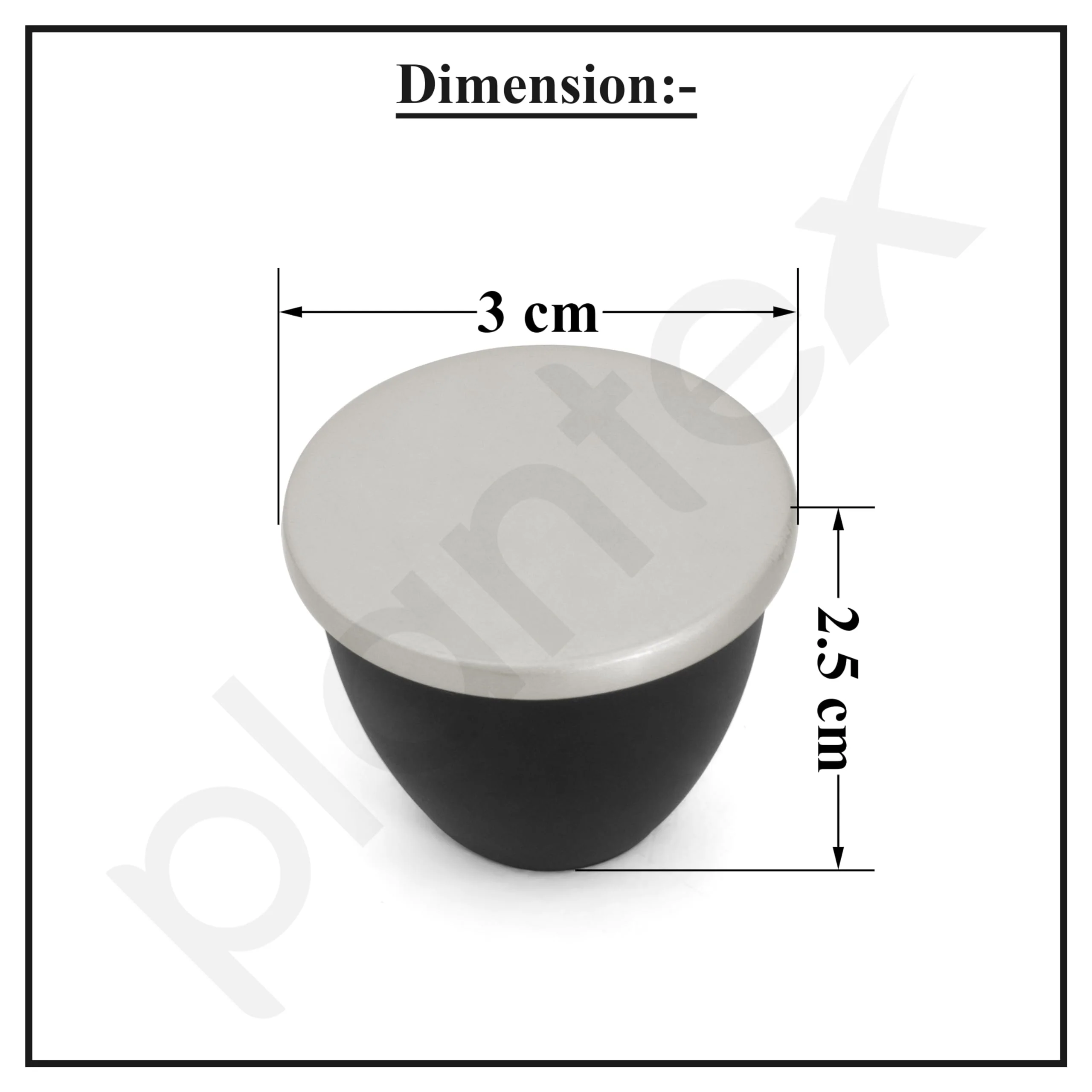 Plantex Knobs for Drawer/Drawer Knobs/Knobs for Cabinets/Pull-Push Knobs for Kitchen/Bedroom Drawer - Pack of 2 (Satin Black) - Image 3