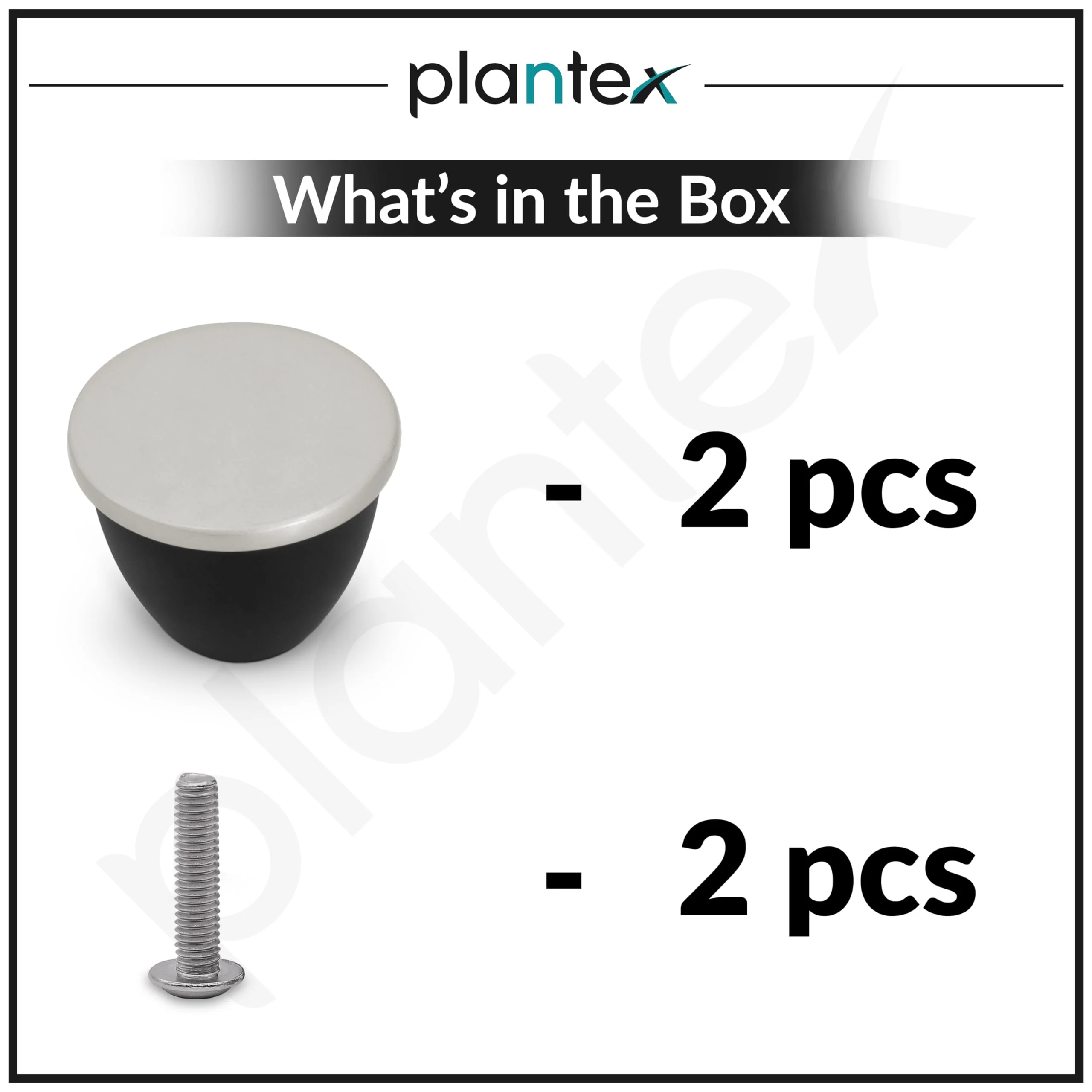 Plantex Knobs for Drawer/Drawer Knobs/Knobs for Cabinets/Pull-Push Knobs for Kitchen/Bedroom Drawer - Pack of 2 (Satin Black) - Image 5