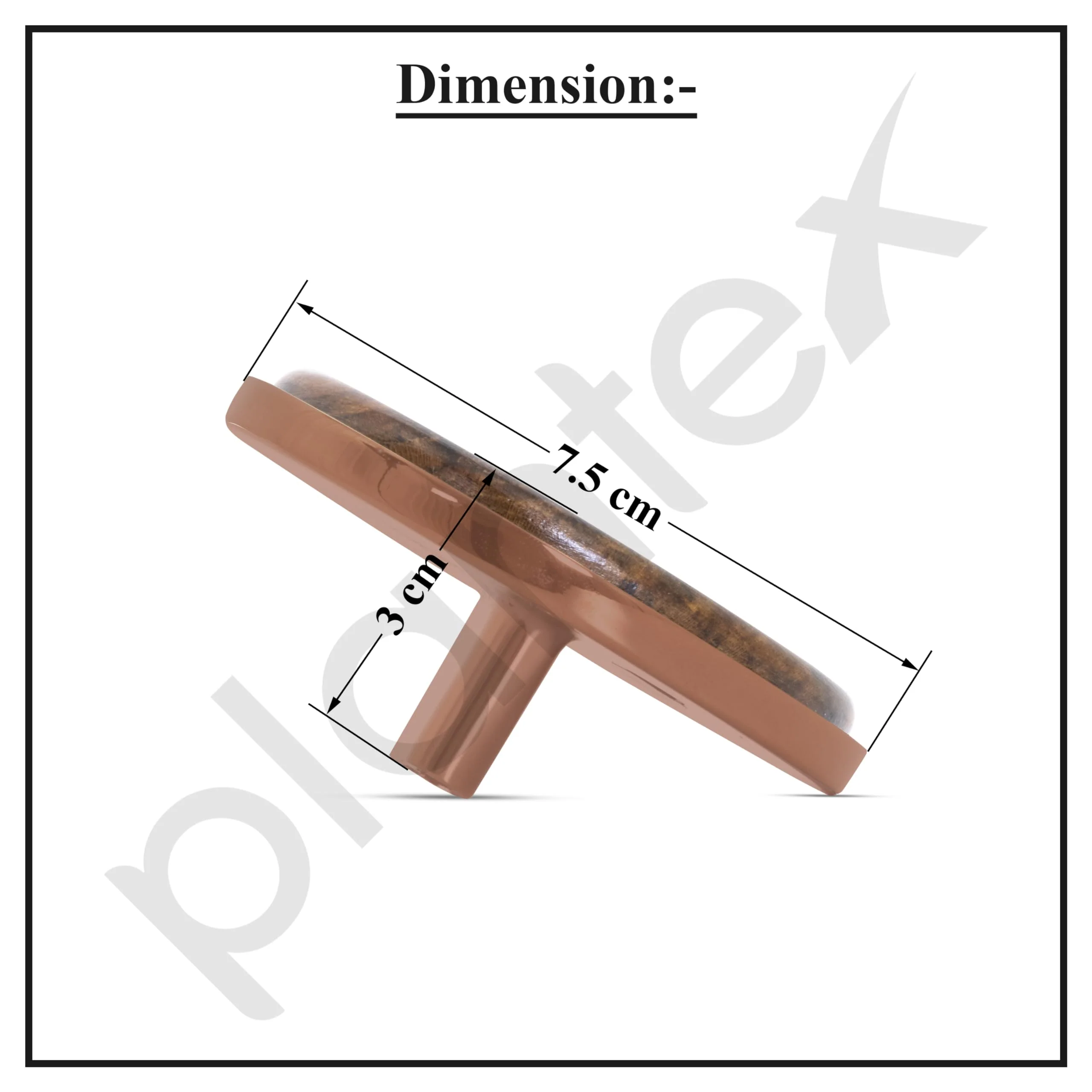 Plantex Knobs for Drawer | Round Drawer Knobs | Knobs for Cabinets | Pull-Push Knobs for Kitchen | Bedroom Drawer - Pack of 1 (Big, Rose Gold & Wood) - Image 6
