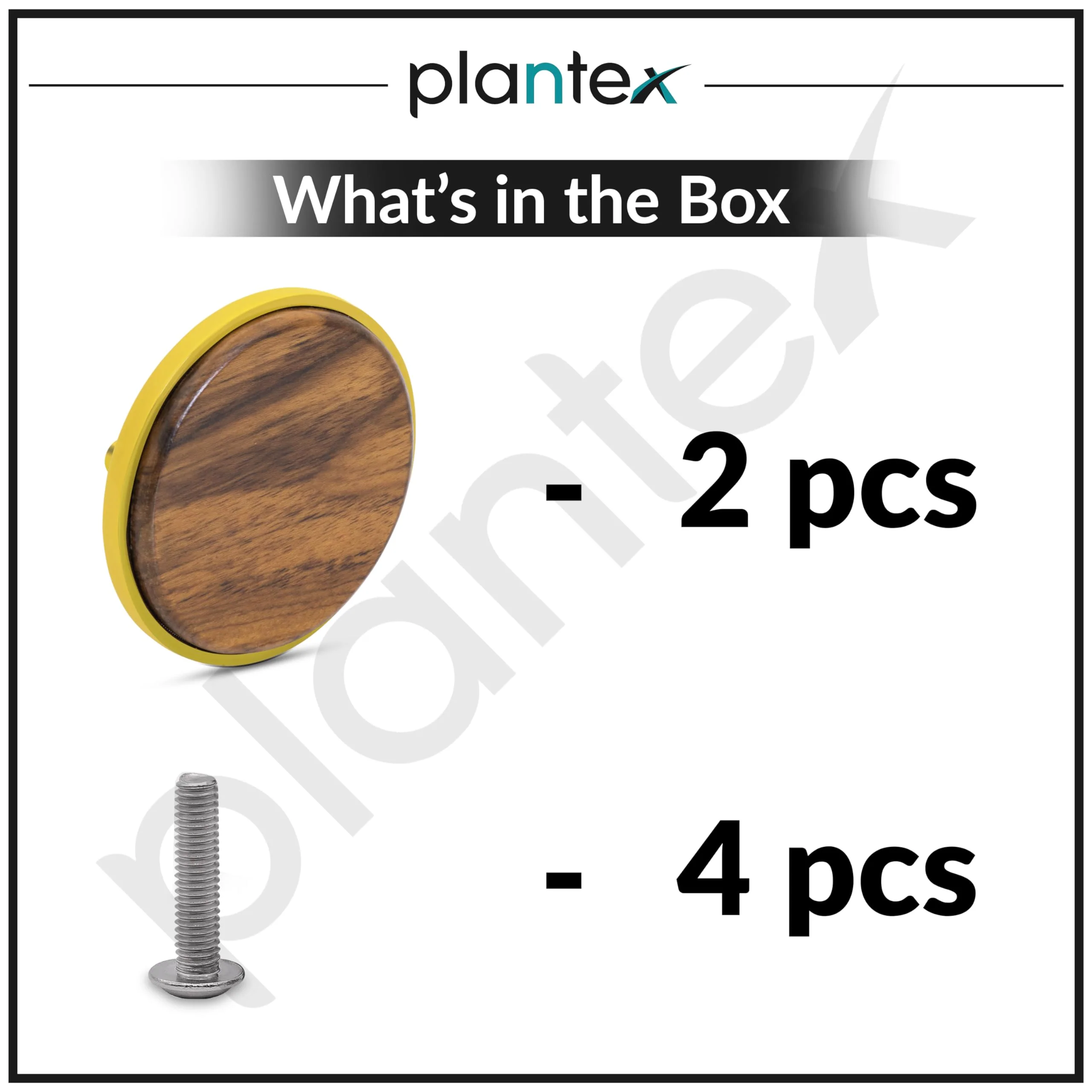 Plantex Knobs for Drawer/Round Drawer Knobs/Knobs for Cabinets/Pull-Push Knobs for Kitchen/Bedroom Drawer - Pack of 2 (Big, Gold & Wood) - Image 5
