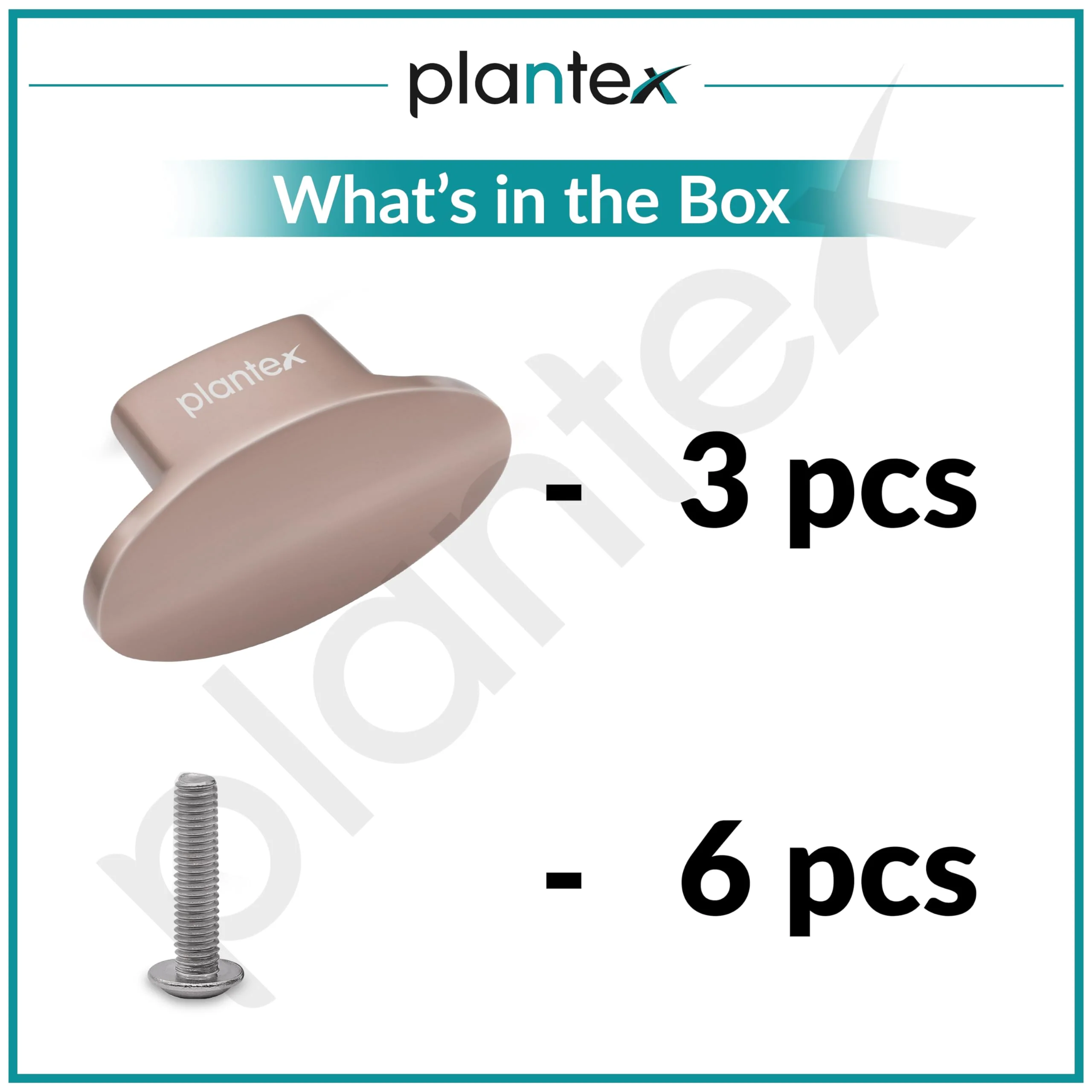 Plantex Knobs for Drawer/Small Drawer Knobs/Knobs for Cabinets/Pull-Push Knobs for Kitchen/Bedroom Drawer - Pack of 3 (Oval, Rembo) - Image 6