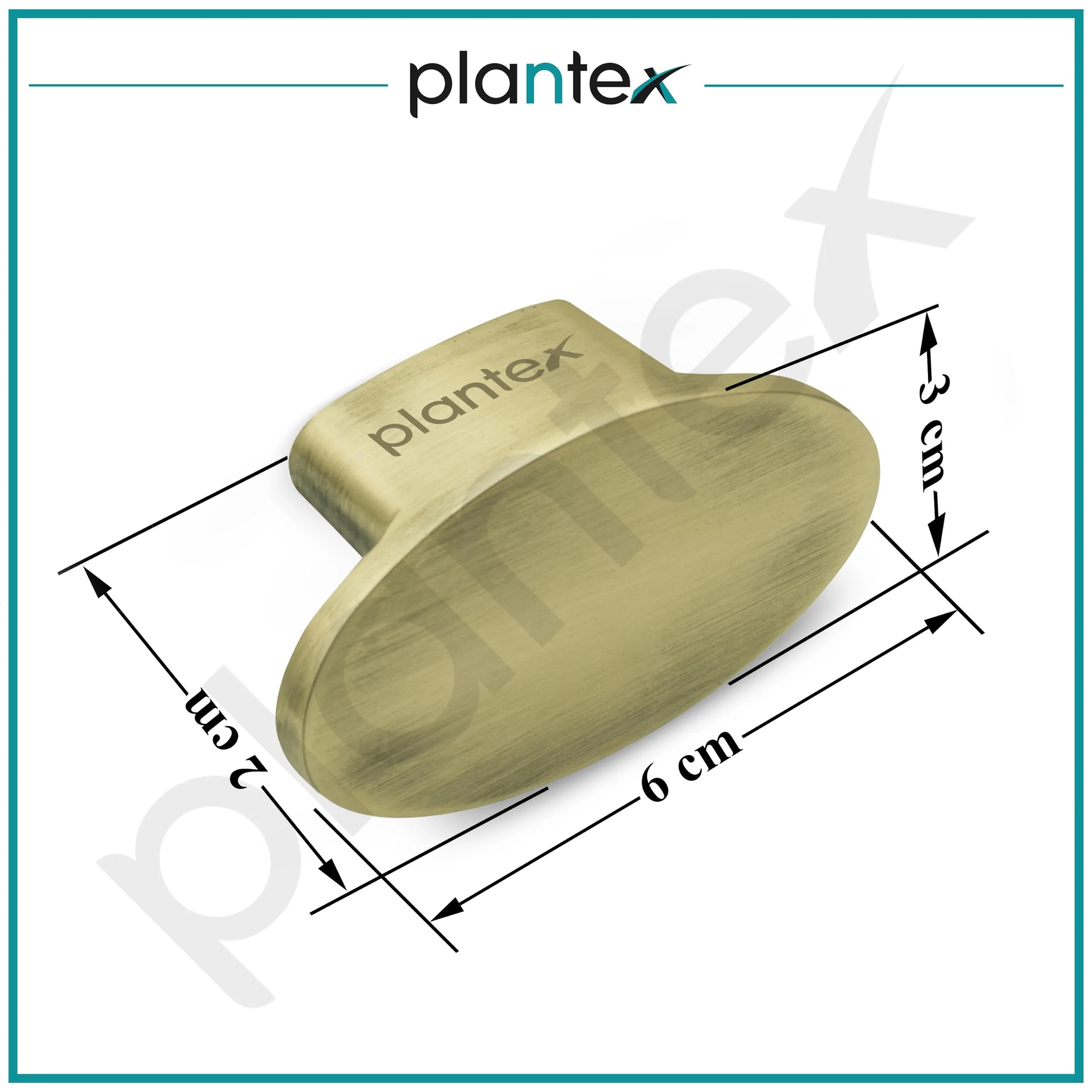Plantex Knobs for Drawer/Small Drawer Knobs/Knobs for Cabinets/Pull-Push Knobs for Kitchen/Bedroom Drawer - Pack of 6 (Oval, Brass Antique) - Image 3