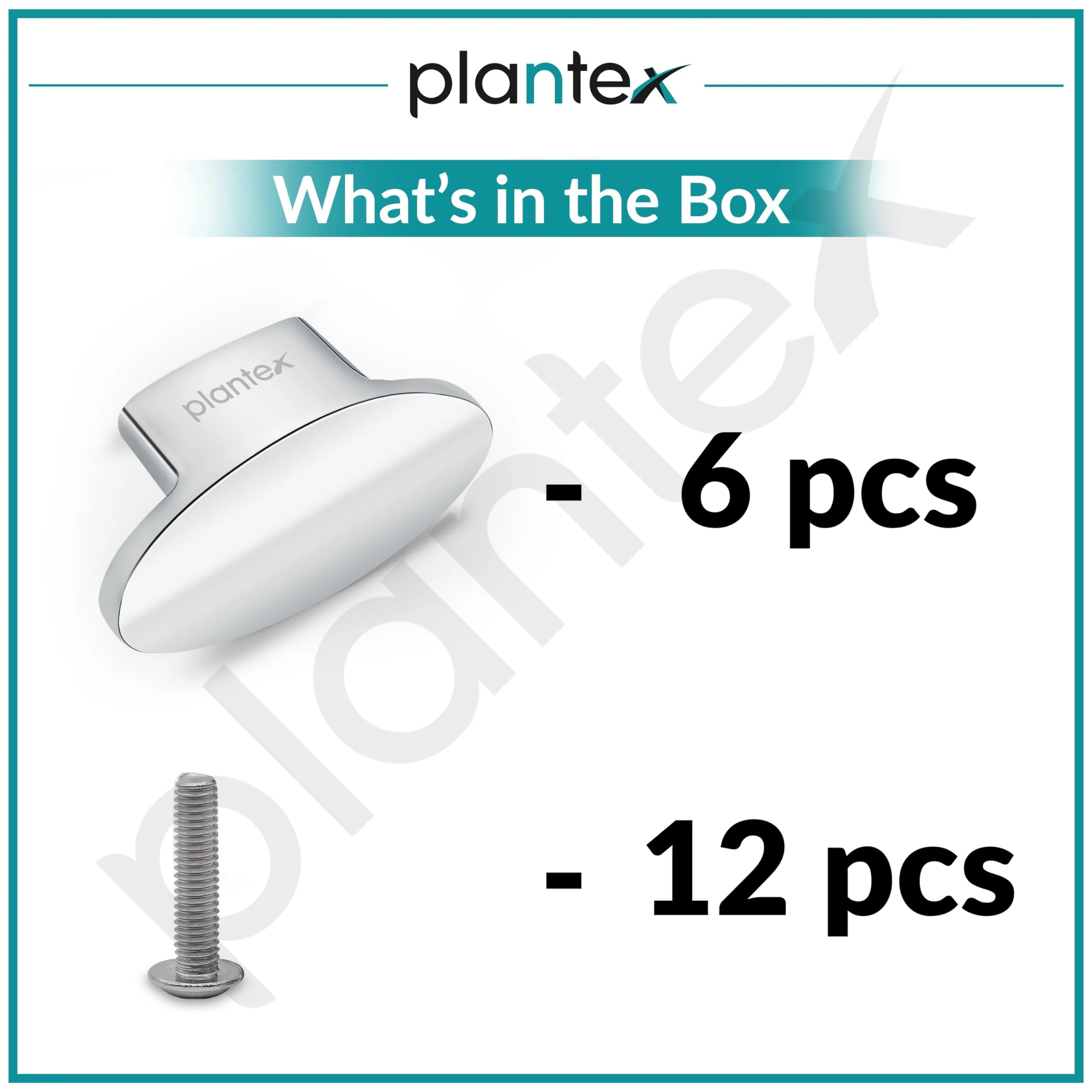 Plantex Knobs for Drawer/Small Drawer Knobs/Knobs for Cabinets/Pull-Push Knobs for Kitchen/Bedroom Drawer - Pack of 6 (Oval, Chrome) - Image 6