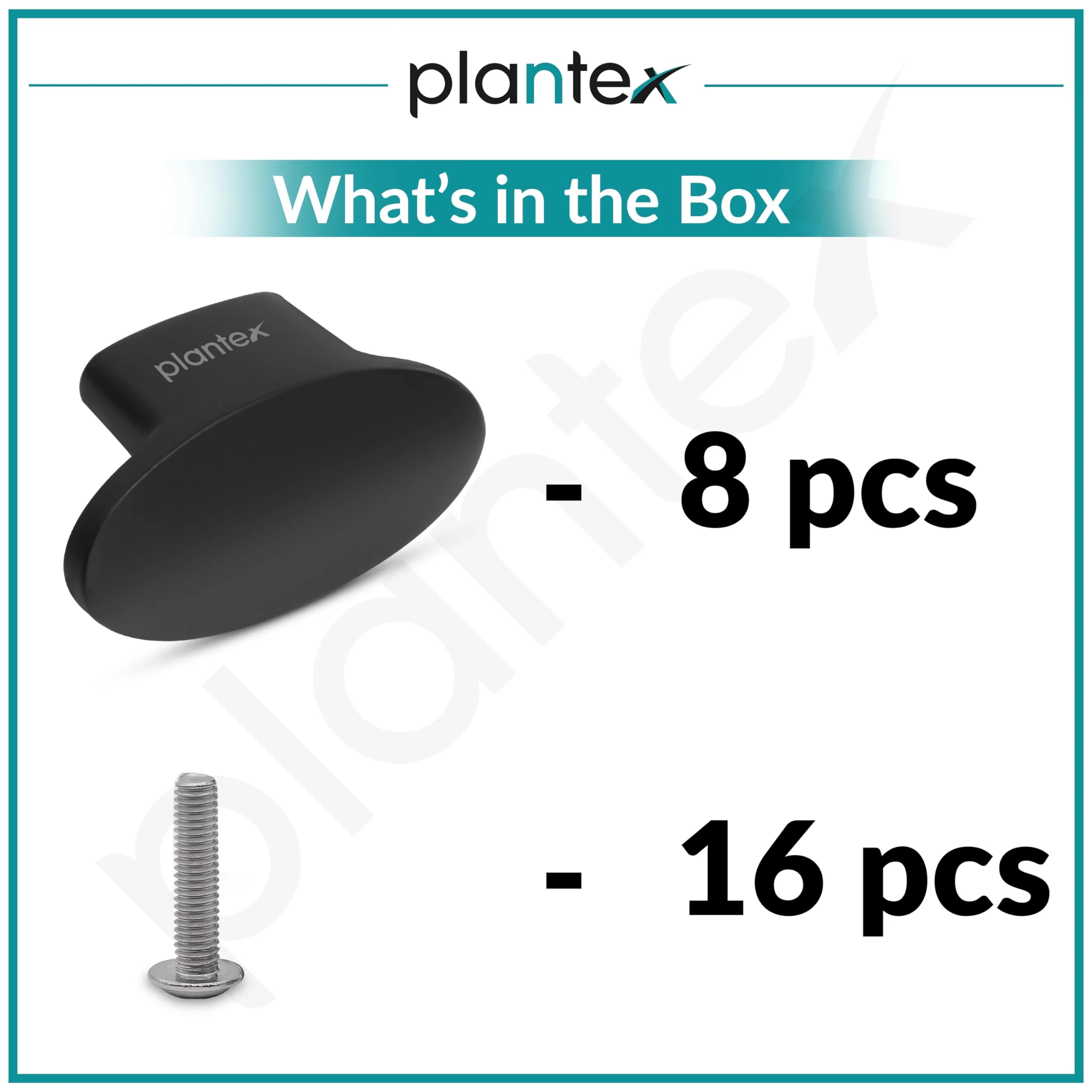 Plantex Knobs for Drawer/Small Drawer Knobs/Knobs for Cabinets/Pull-Push Knobs for Kitchen/Bedroom Drawer - Pack of 8 (Oval, Black) - Image 6