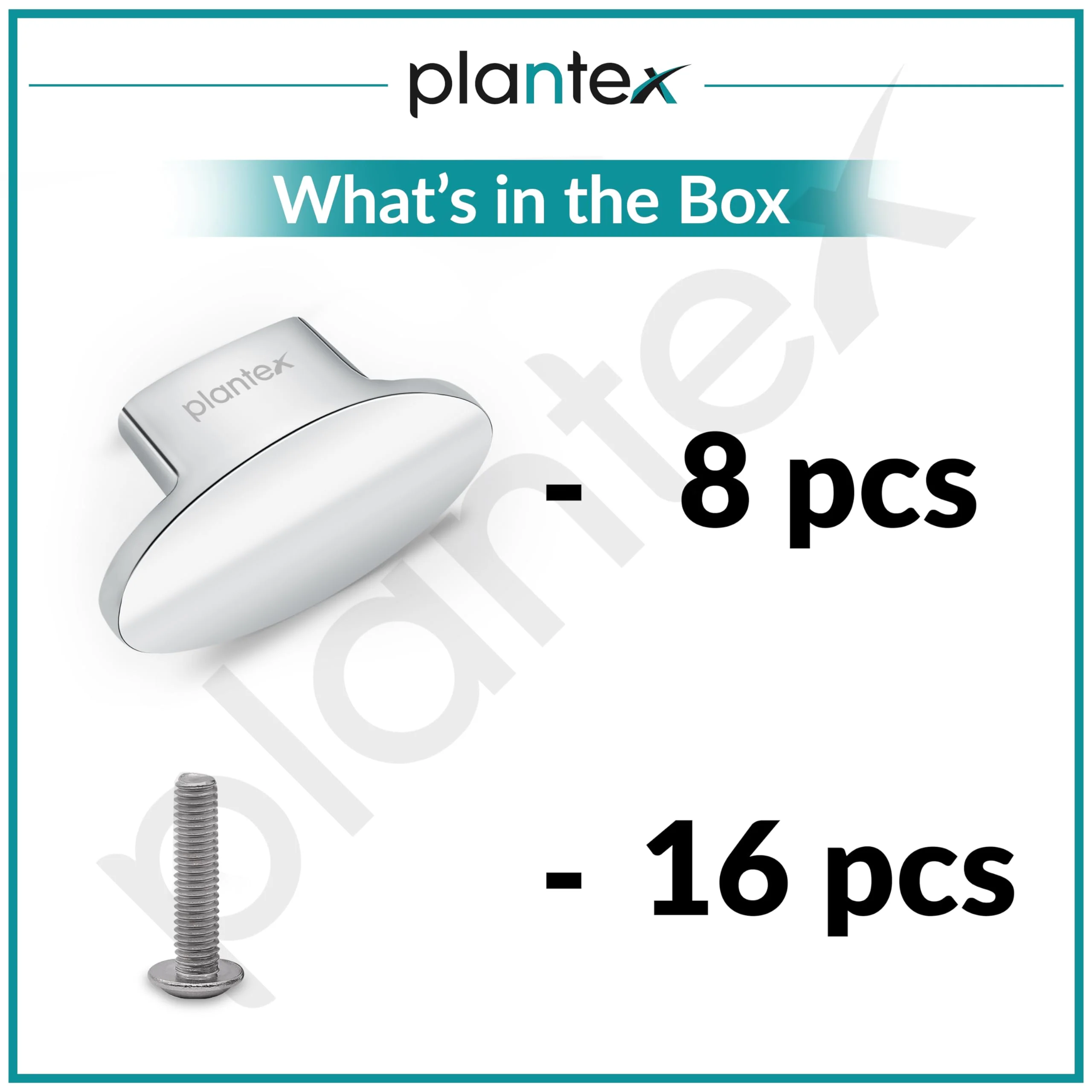 Plantex Knobs for Drawer/Small Drawer Knobs/Knobs for Cabinets/Pull-Push Knobs for Kitchen/Bedroom Drawer - Pack of 8 (Oval, Chrome) - Image 6