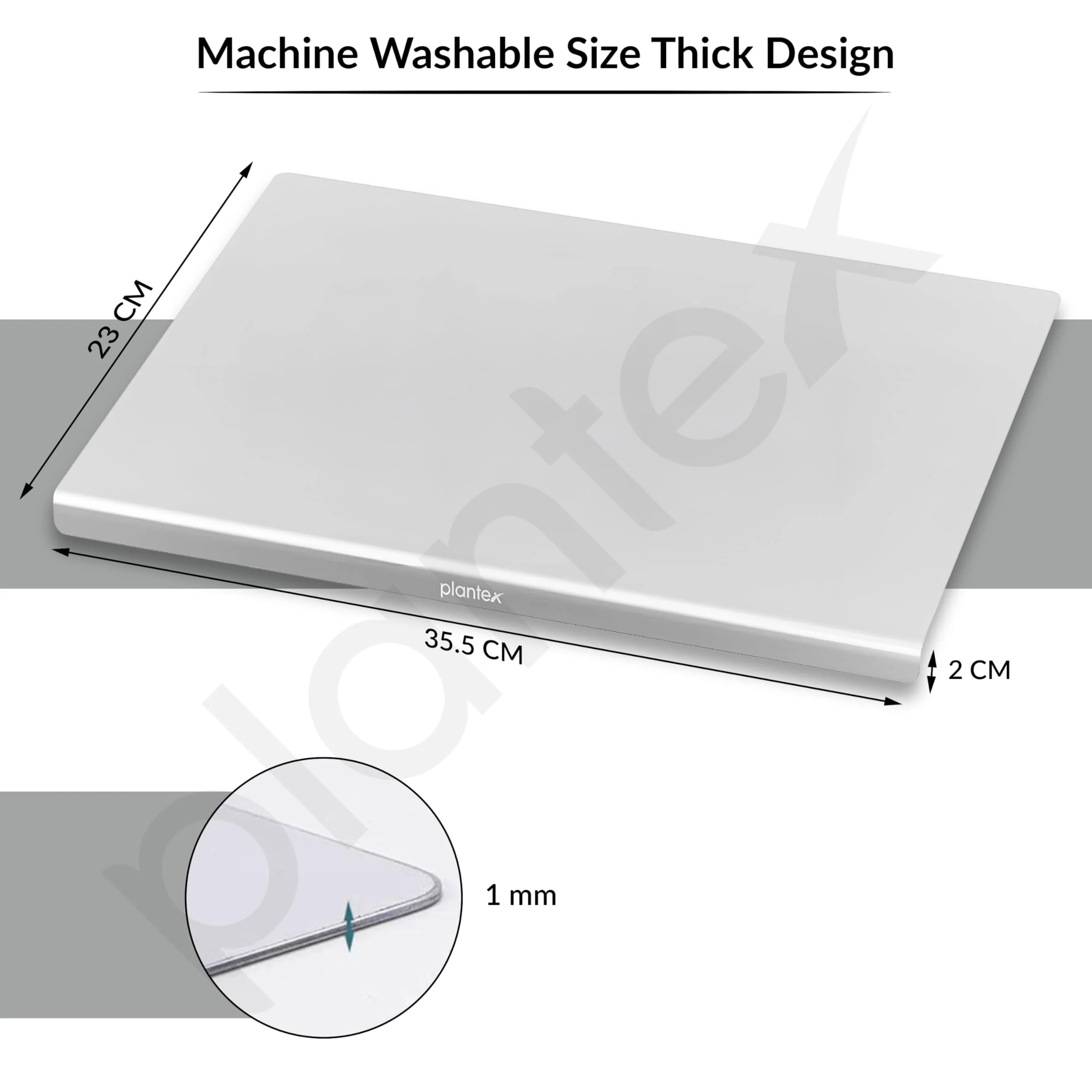 Plantex L-Shape Chopper Board/Stainless Steel Chopping Board for Kitchen Use/Vegetable Cutting Board with Scratch-Proof, Anti-Bacterial, Non-Slip Design (Size- 35.5 X 23 cm) - Image 4