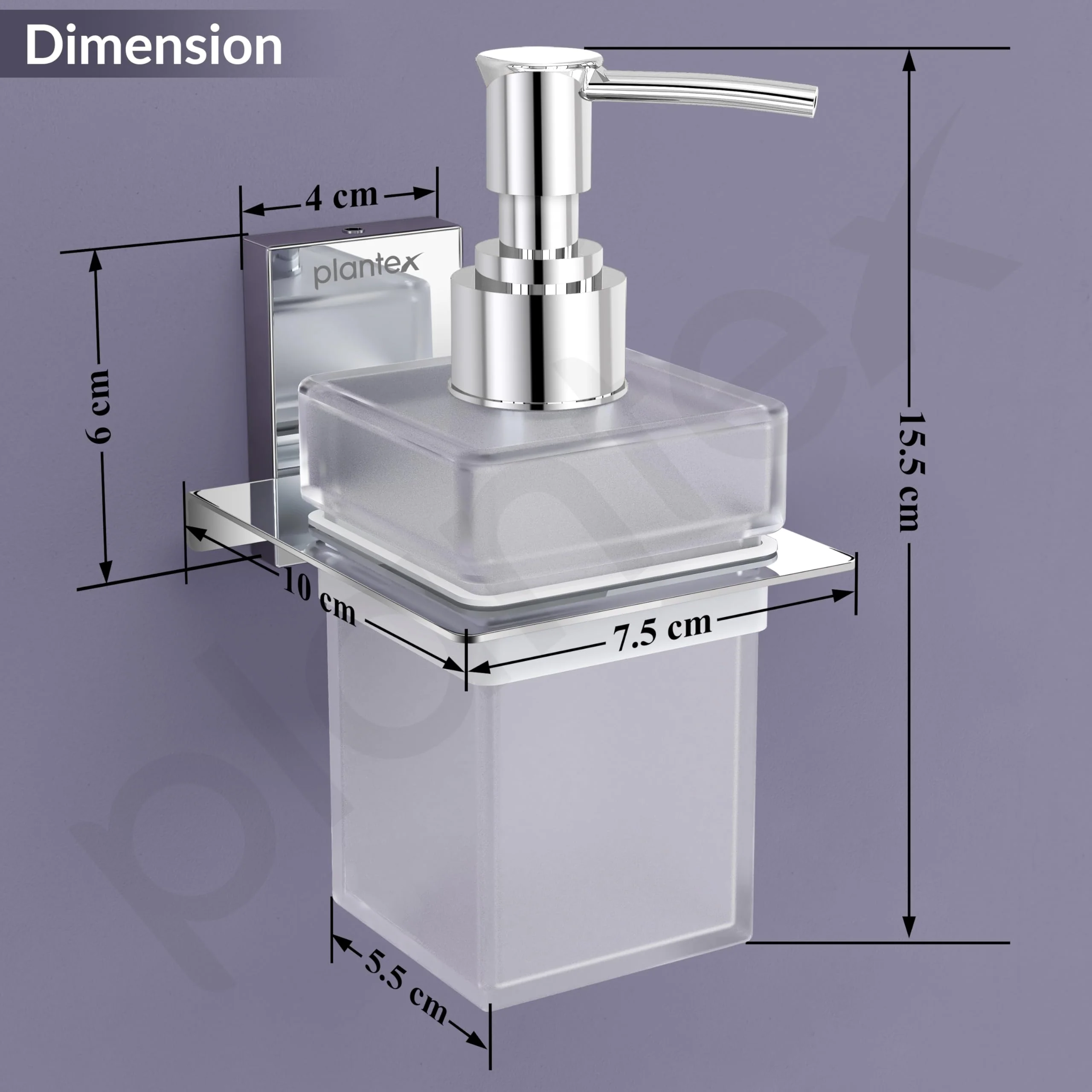 Plantex Liquid Soap Dispenser for Bathroom/304 Grade Stainless Steel Shampoo Dispenser/Handwash Dispenser/Bathroom Accessories - (Chrome) - Image 3