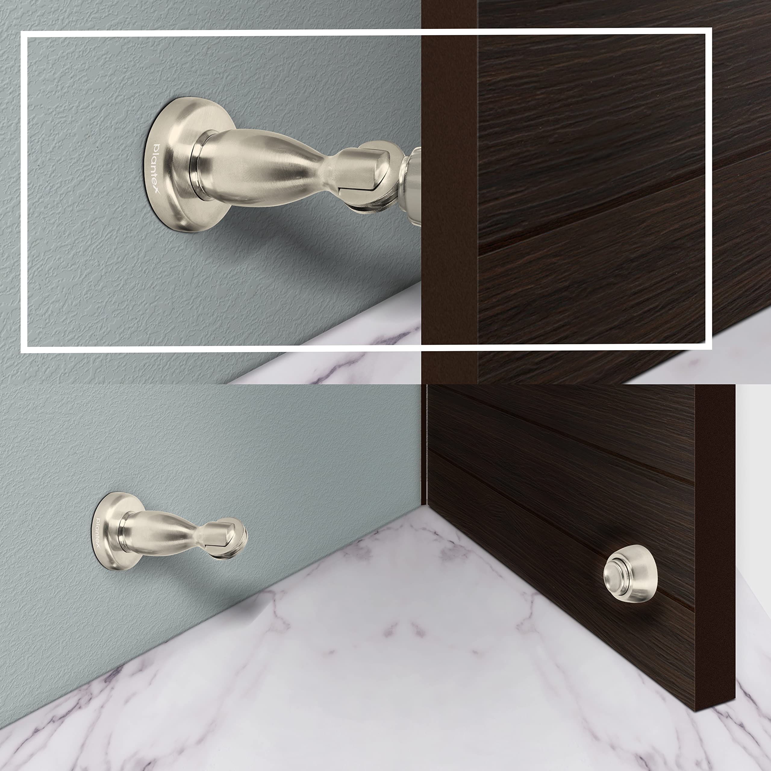Plantex Magnetic Door Stopper for Home - 4 Inch Silver Matt Door Holder for Main Door - Image 6