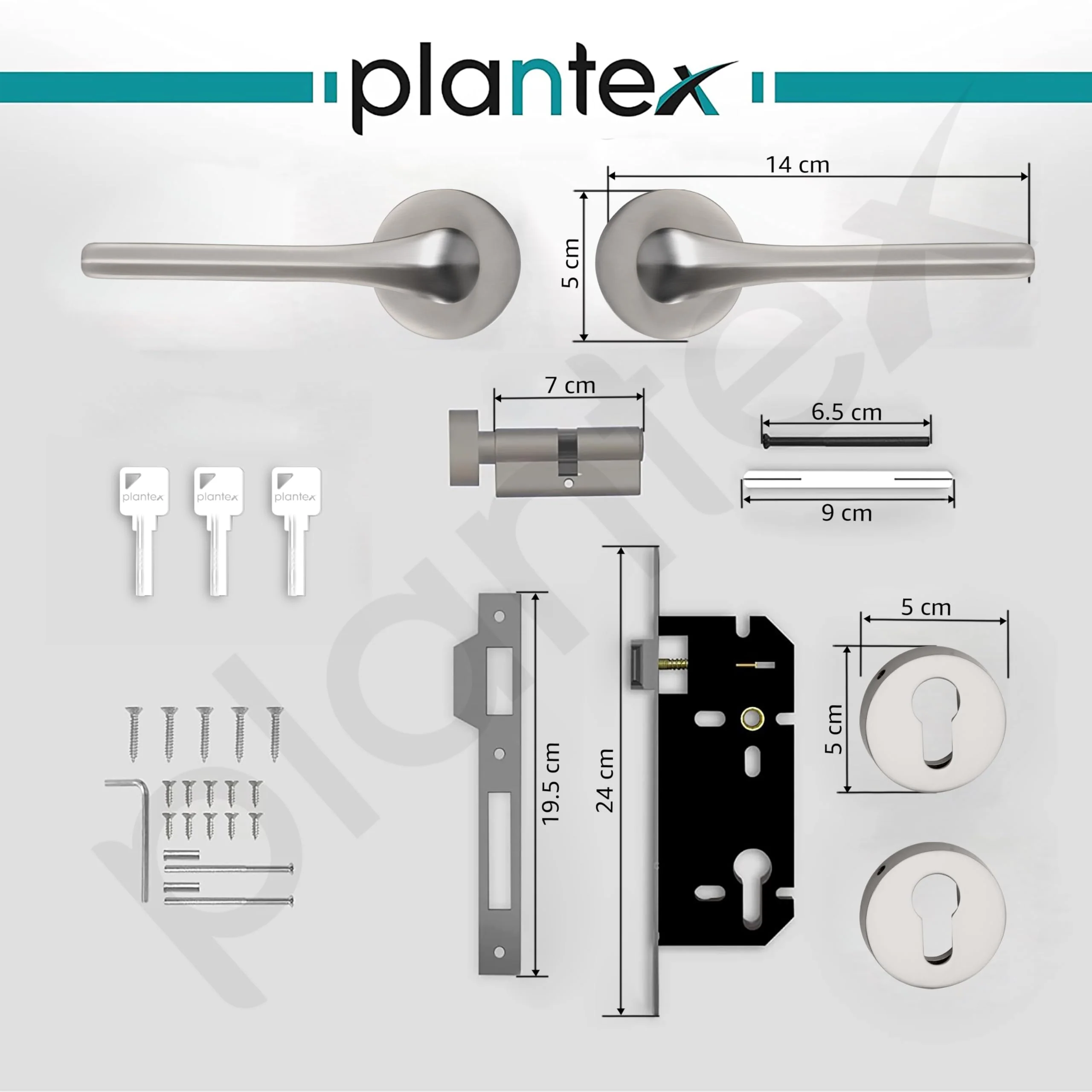 Plantex Main Door Lock/Mortise Lock for Door with 3 Years of Warranty - Robust Door Lock for Home with Brass Lock Body & Cylinder (Satin Finish) - Image 4