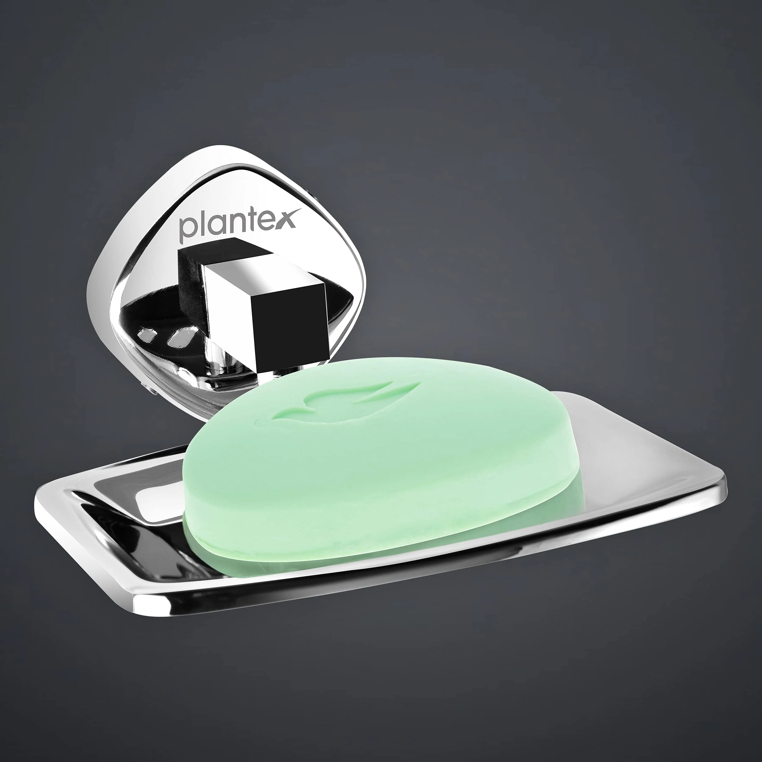 Plantex Maxx Stainless Steel Soap Holder for Bathroom/Soap Dish/Bathroom Soap Stand/Bathroom Accessories - (Square,Chrome) - Image 2