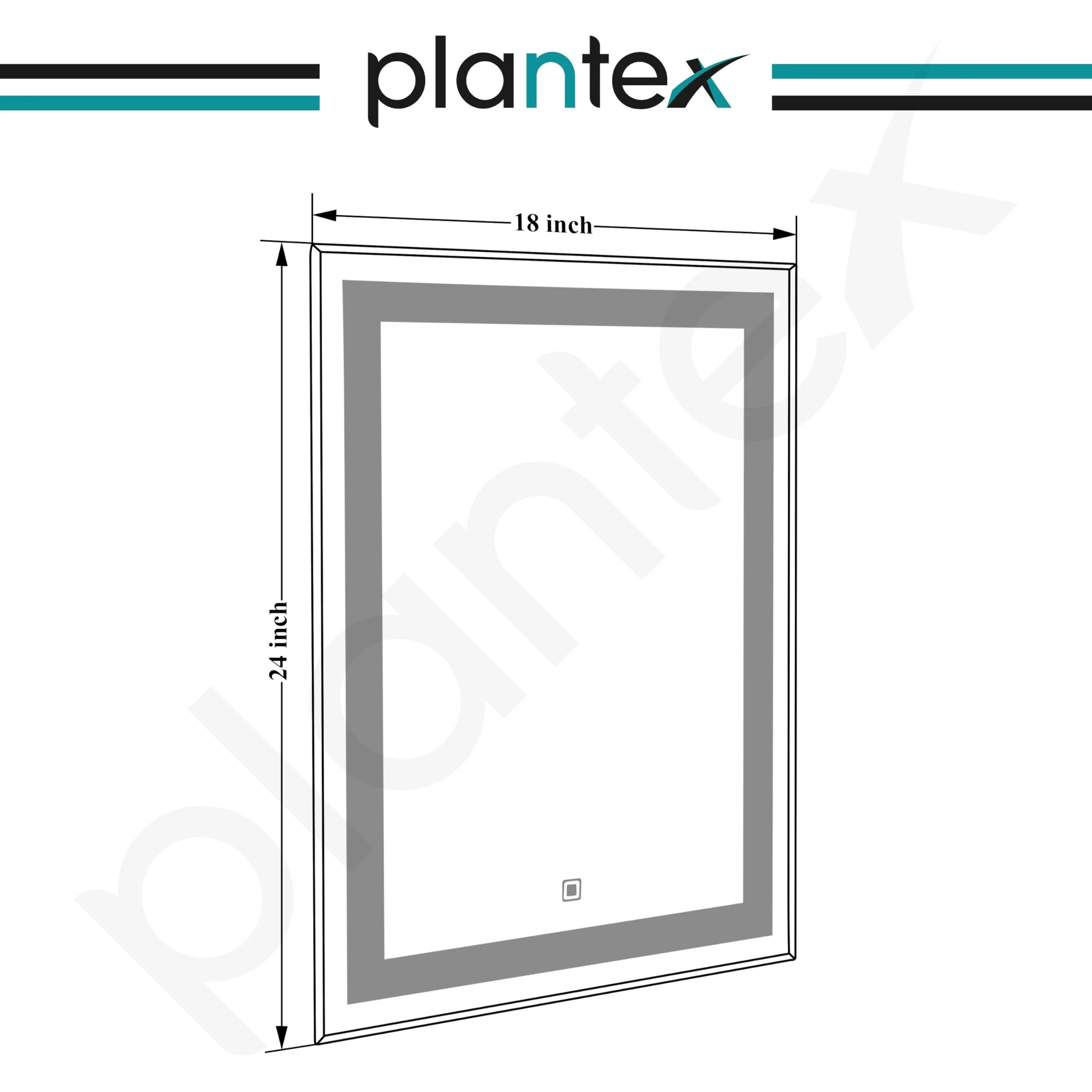 Plantex Metal LED Wall Mirror with Triple-Tone/Touch Mirror for Bedroom/Dressing Room/Living Room - Rectangle Shape (18 X 24 Inch) - Image 4