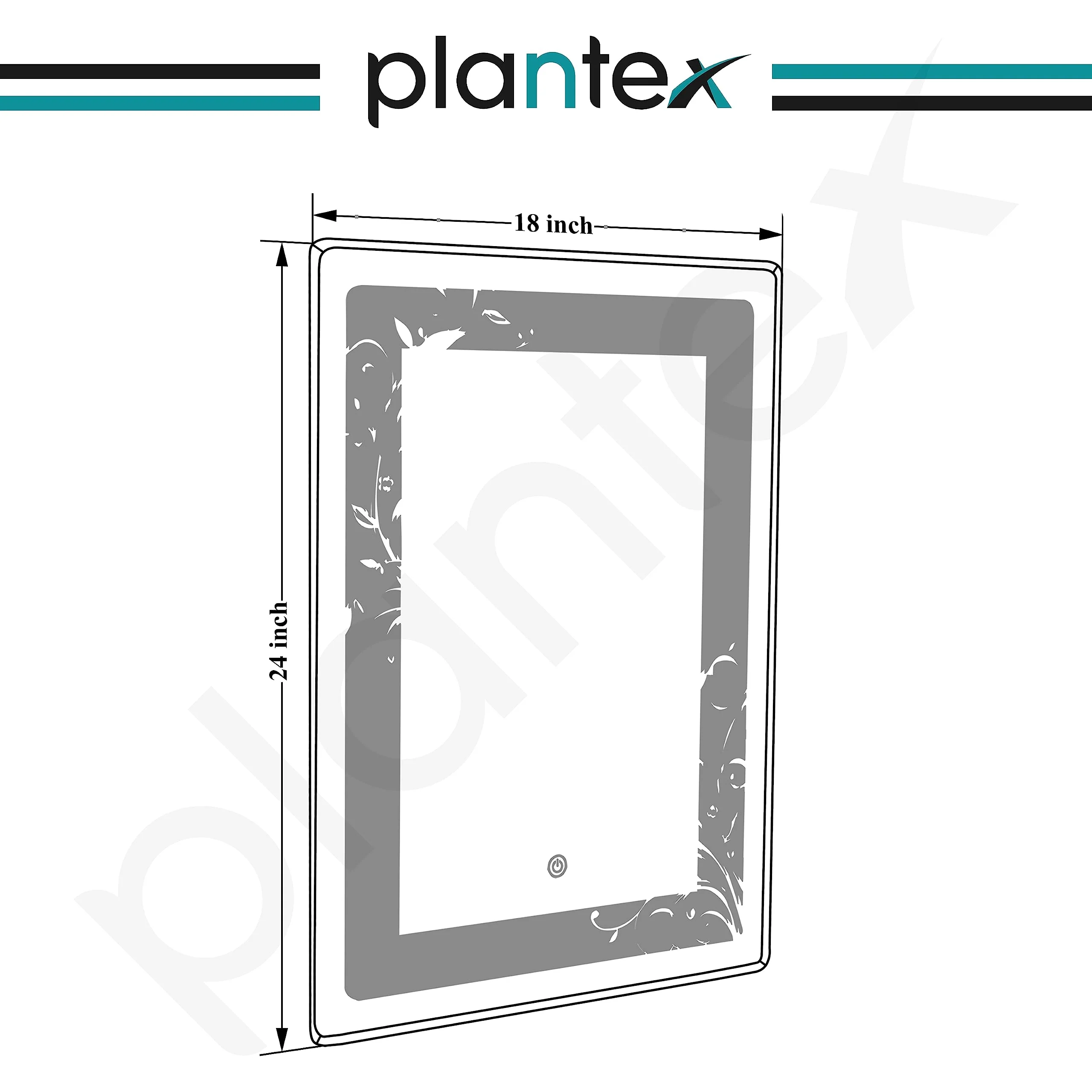 Plantex Mirror with Light with 3 Tone/Designer Mirror for Living Room/Bedroom/Dressing Room - Rectangle Shape (18 X 24 Inch) - Image 4