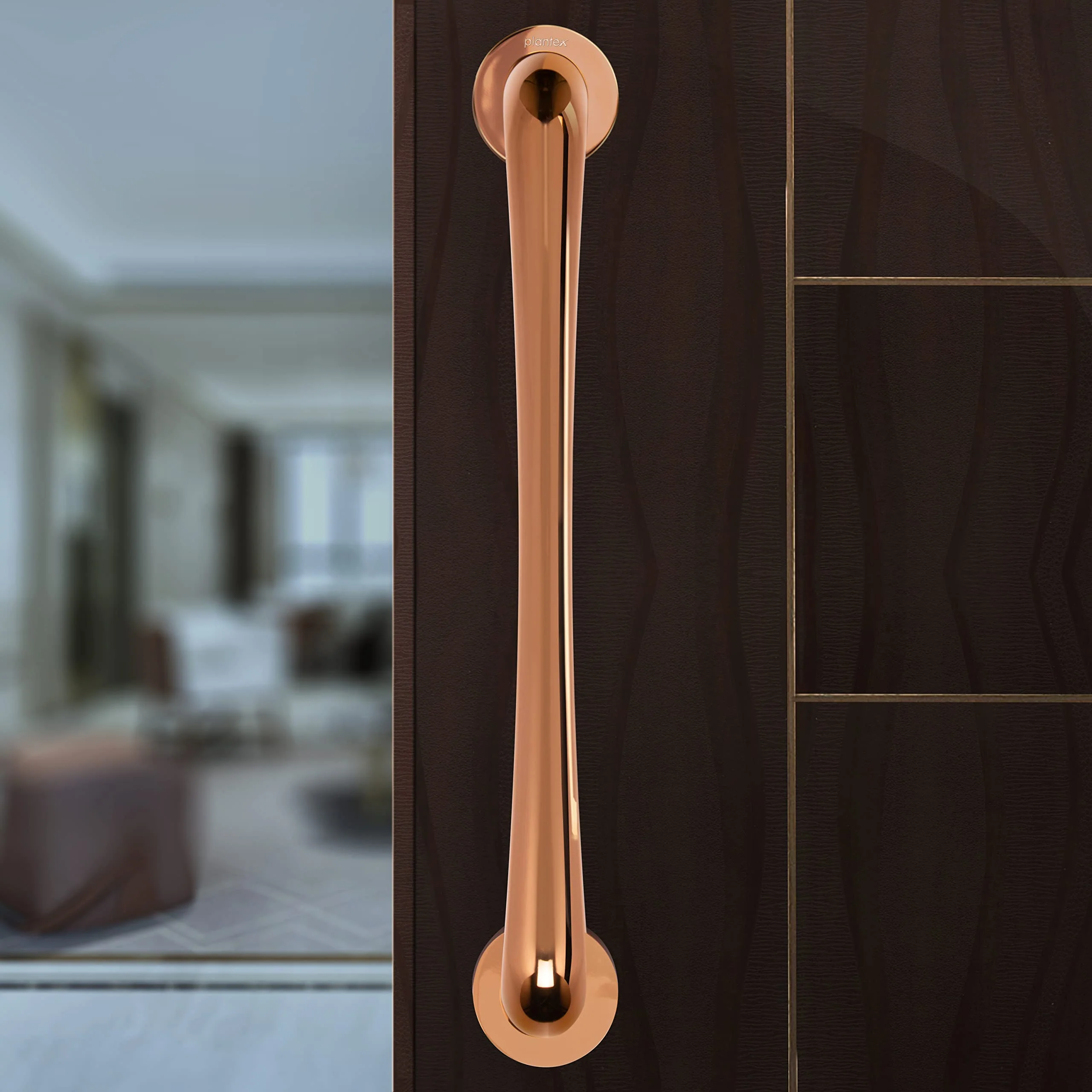 Plantex Polo 14-Inch Pull Handle For Glass/Wooden And Metal Doors (Rich Rose Gold Finish - Big) - 3 Years Warranty - Image 4