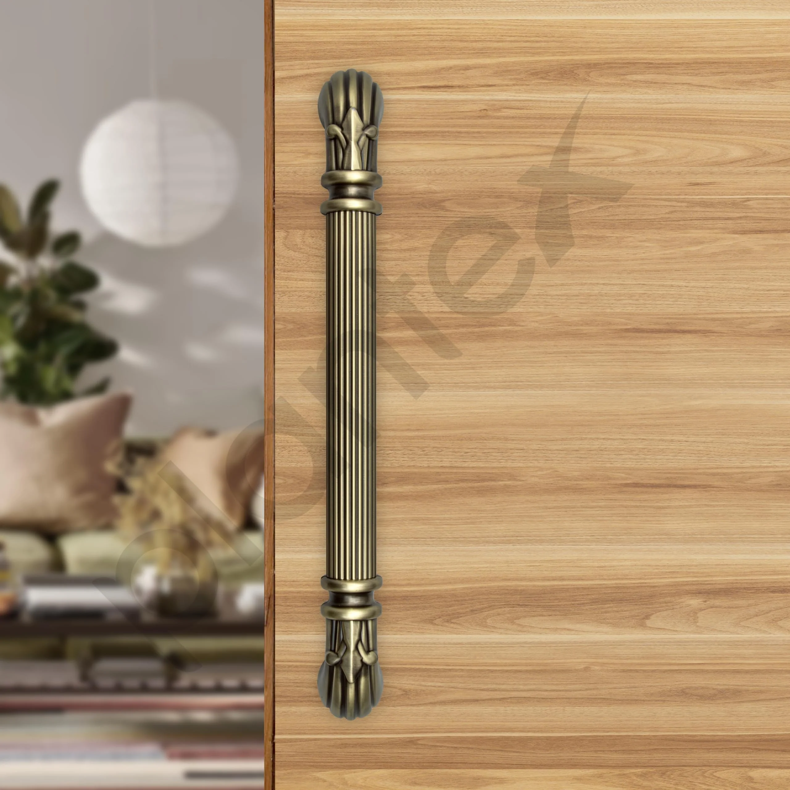 Plantex Premium 13 Inch Main Door Handle - Pull-Push for Home/Office/Hotel - Wooden, S-137-Brass Antique - Pack of 1, 3 Years Warranty - Image 7
