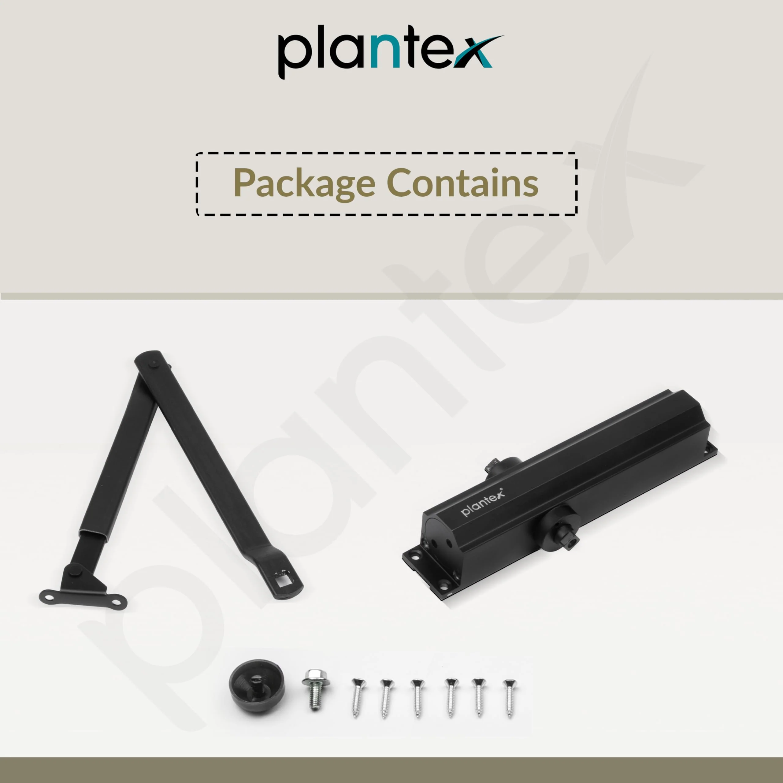 Plantex Premium Automatic Soft Door Closer for Heavy Duty Aluminium Auto Door Closer - Adjustable Hydraulic, ISO 9001 Certified (Capacity 75 Kg, Black) - Image 5