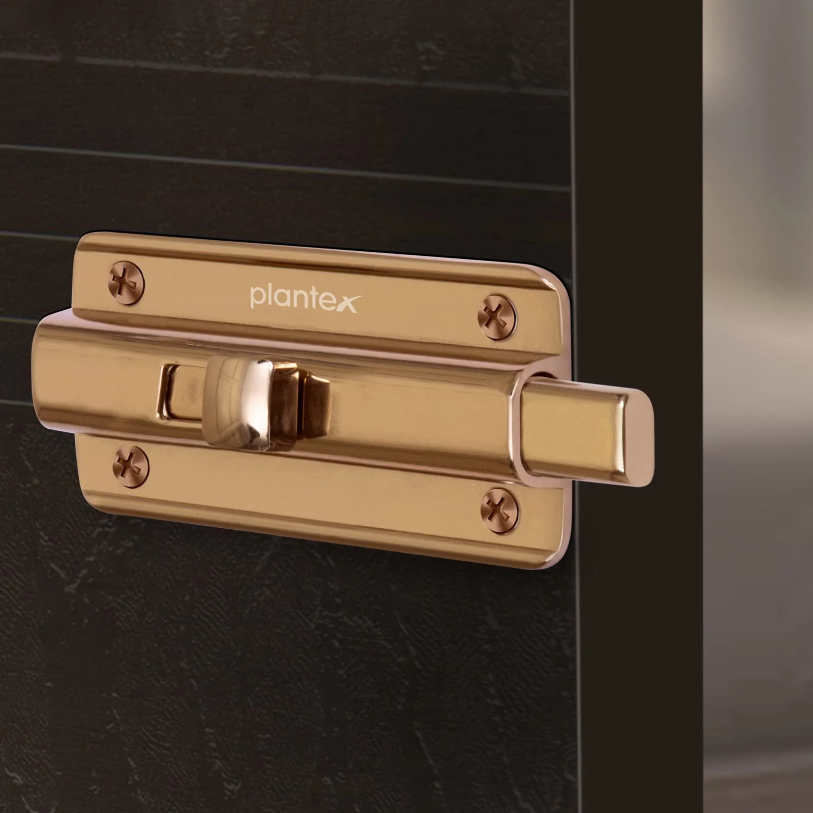 Plantex Premium Heavy Duty Door Stopper/Door Lock Latch for Home and Office Doors - Pack of 1 (Rose Gold) - Image 4