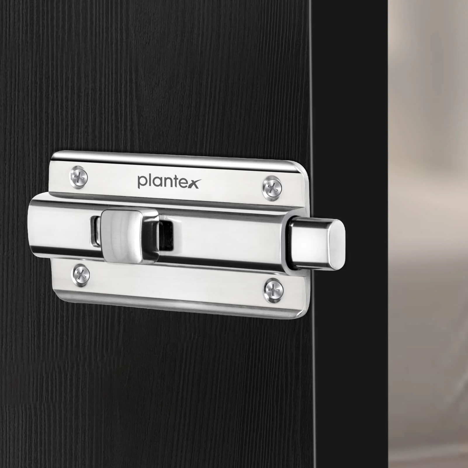 Plantex Premium Heavy Duty Door Stopper/Door Lock Latch for Home and Office Doors - Pack of 2 (Chrome) - Image 4