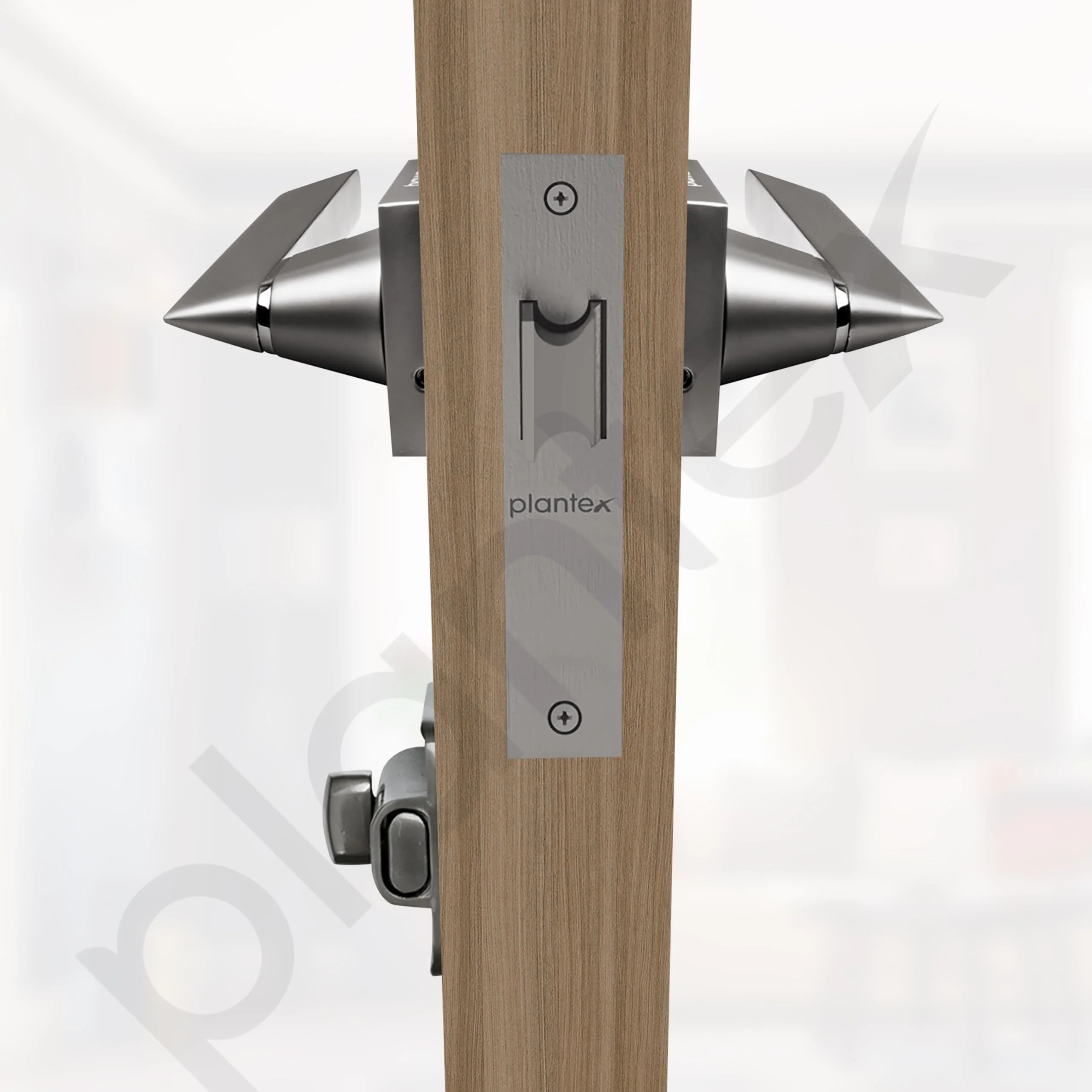 Plantex Premium Heavy-Duty Mortise Door Lock Handle Set for Bathroom/Store Room/Balcony/Office with Baby Latch and Push-Pull Handle - Weatherproof and Keyless (Satin Black-Matt) - Pack of 1 - Image 5