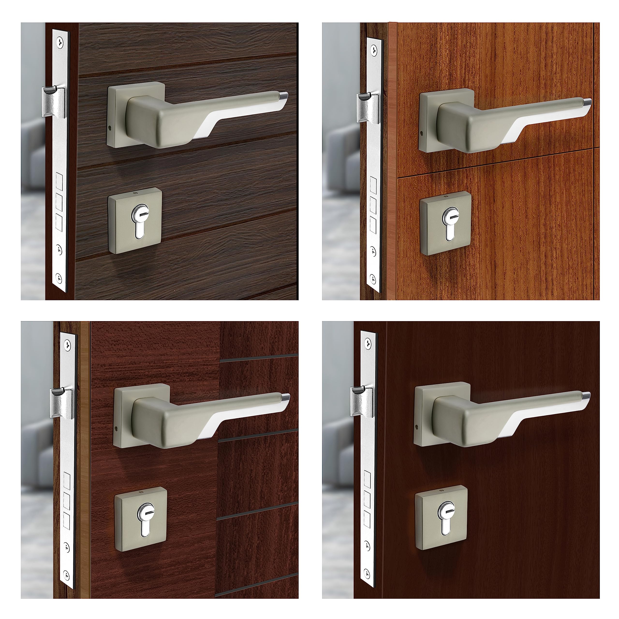 Plantex Premium Main Door Lock for Home with 3 Years of Warranty/Mortise Lock for Door - Main Door Lock Set (7093 - Satin White & Chrome) - Image 6