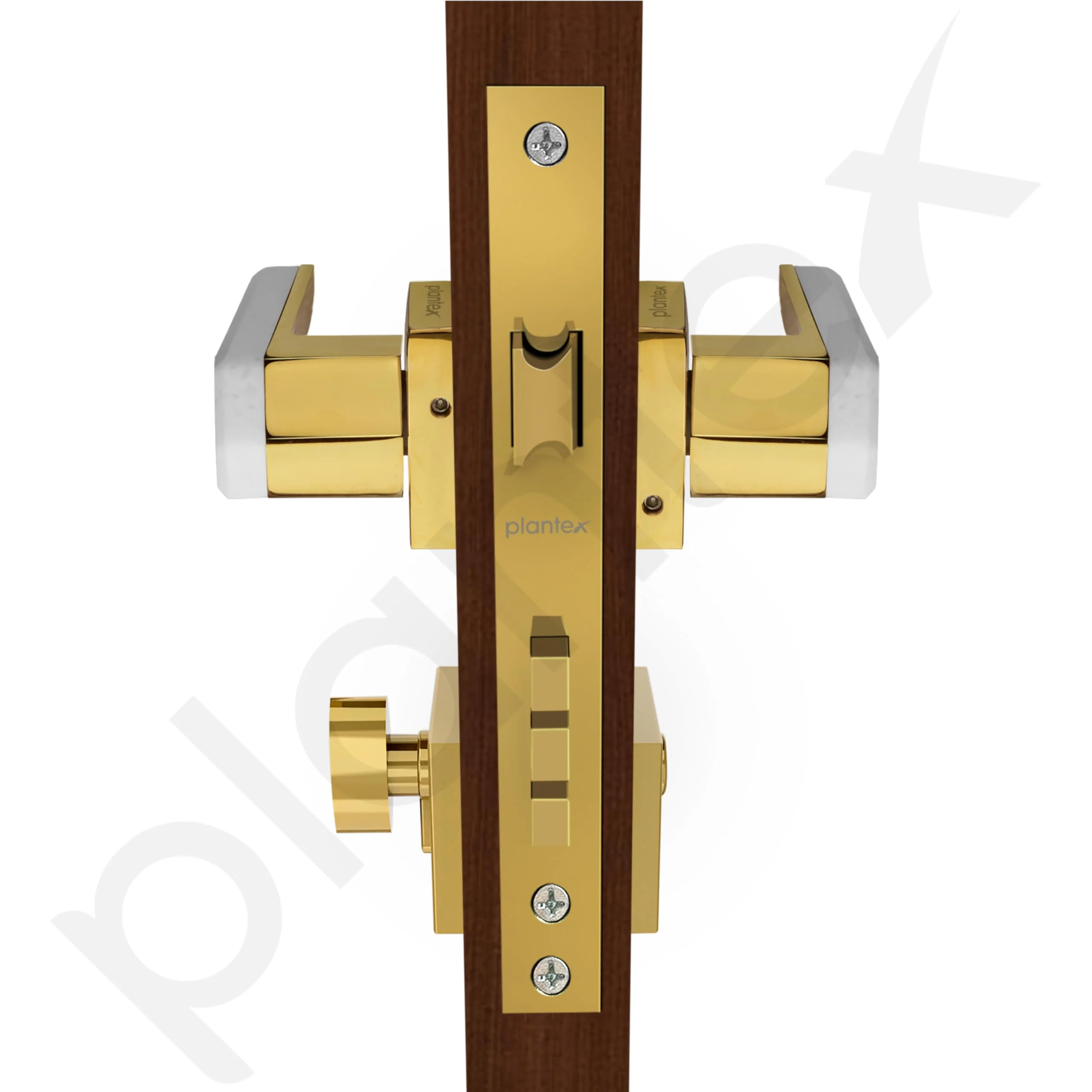 Plantex Premium Main Door Lock Set With 3 Years Warranty - Mortise Lock (594 - Gold and White) - Image 7