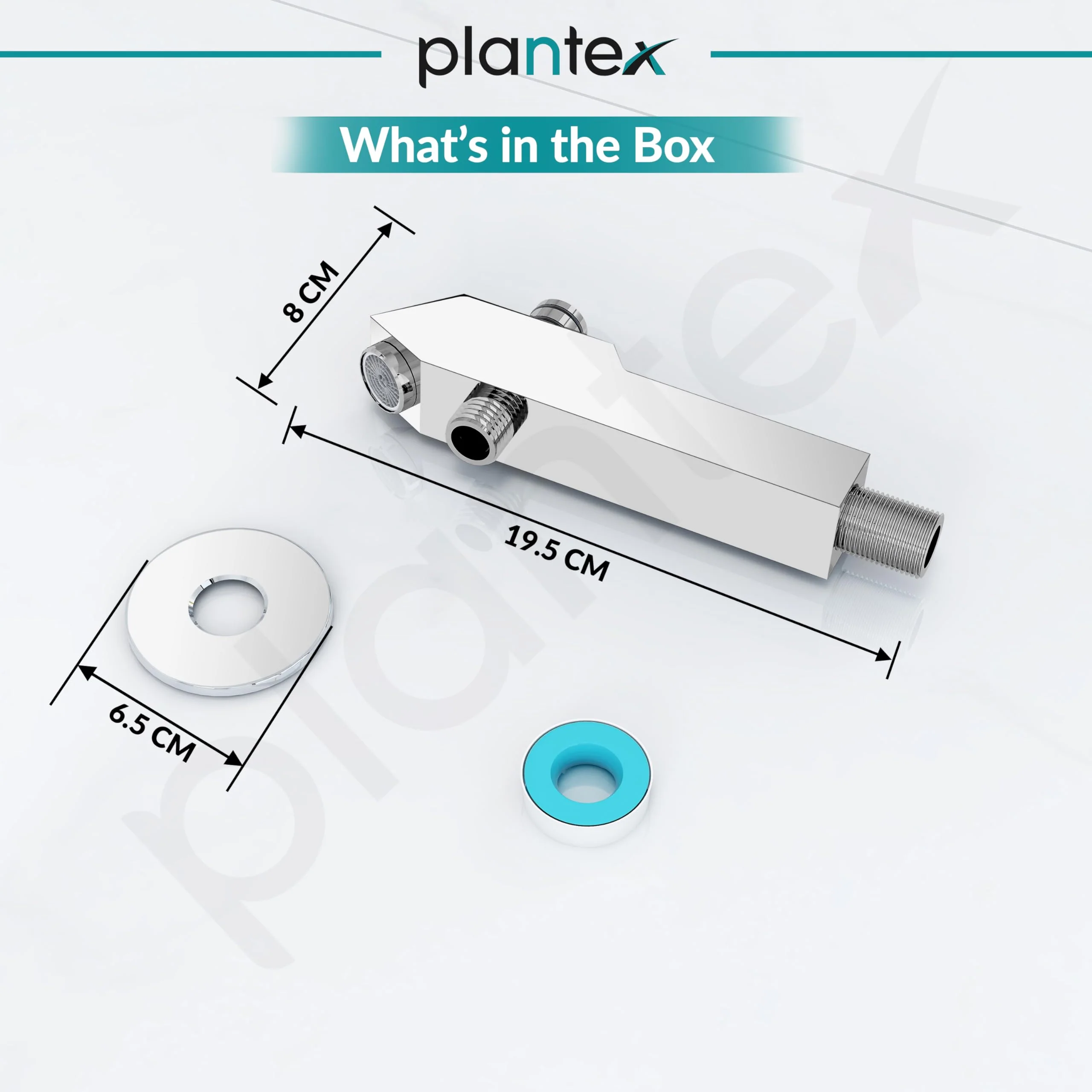 Plantex Pure Brass Bathtub Spout with Button Attachment for Hand Shower with Water Saving Aerator with Teflon Tape and Wall Flange/Spout with Button-(PRI-322-Chrome) - Image 3