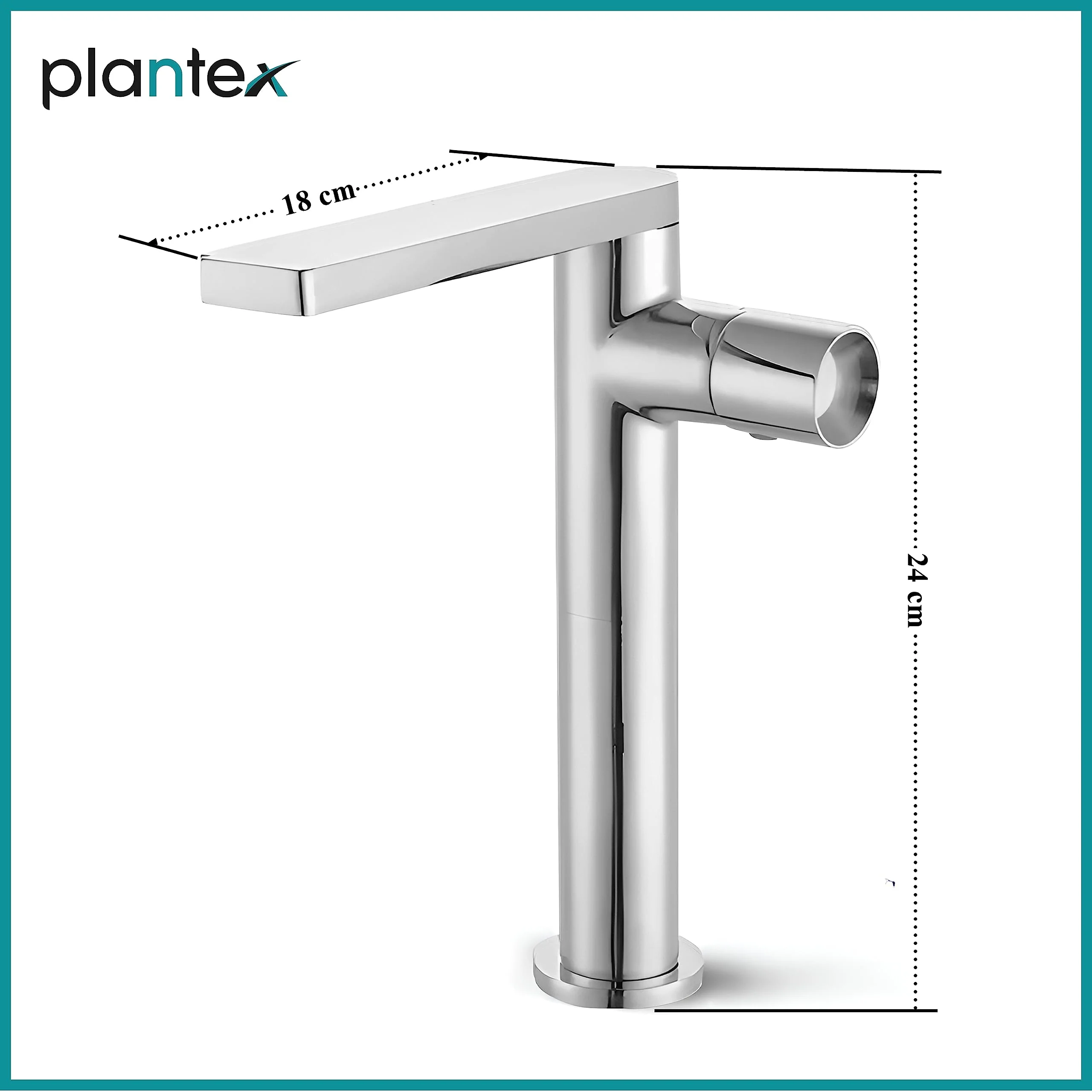 Plantex Pure Brass Pillar Tap for Wash Basin Tap/Single Lever Basin Mixer Tap/Water Tap for Wash Basin/Bathroom Faucet-(Chrome) - Image 4
